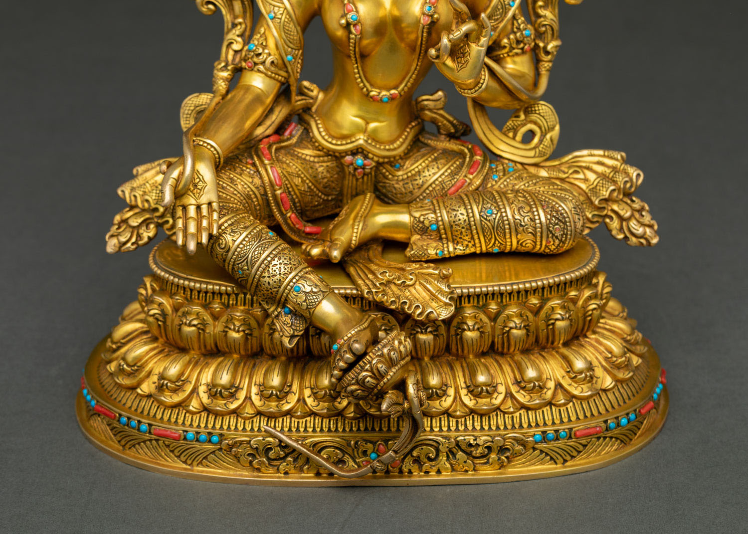 Elegant Green Tara Bodhisattva Statue | Buddhist Healing Figure
