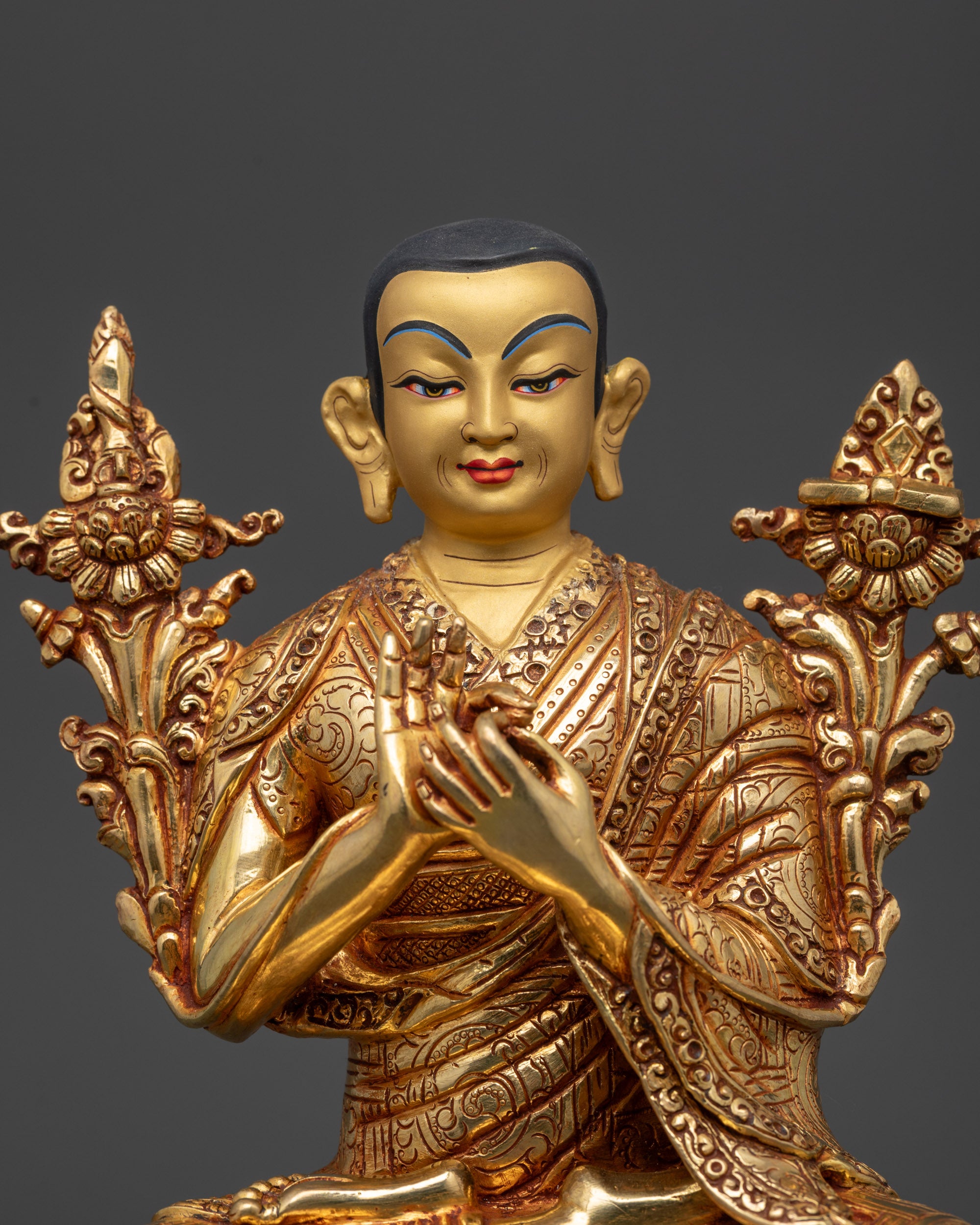 Tsong Khapa Statue Set | Tibetan Buddhist Teacher with Two Disciples