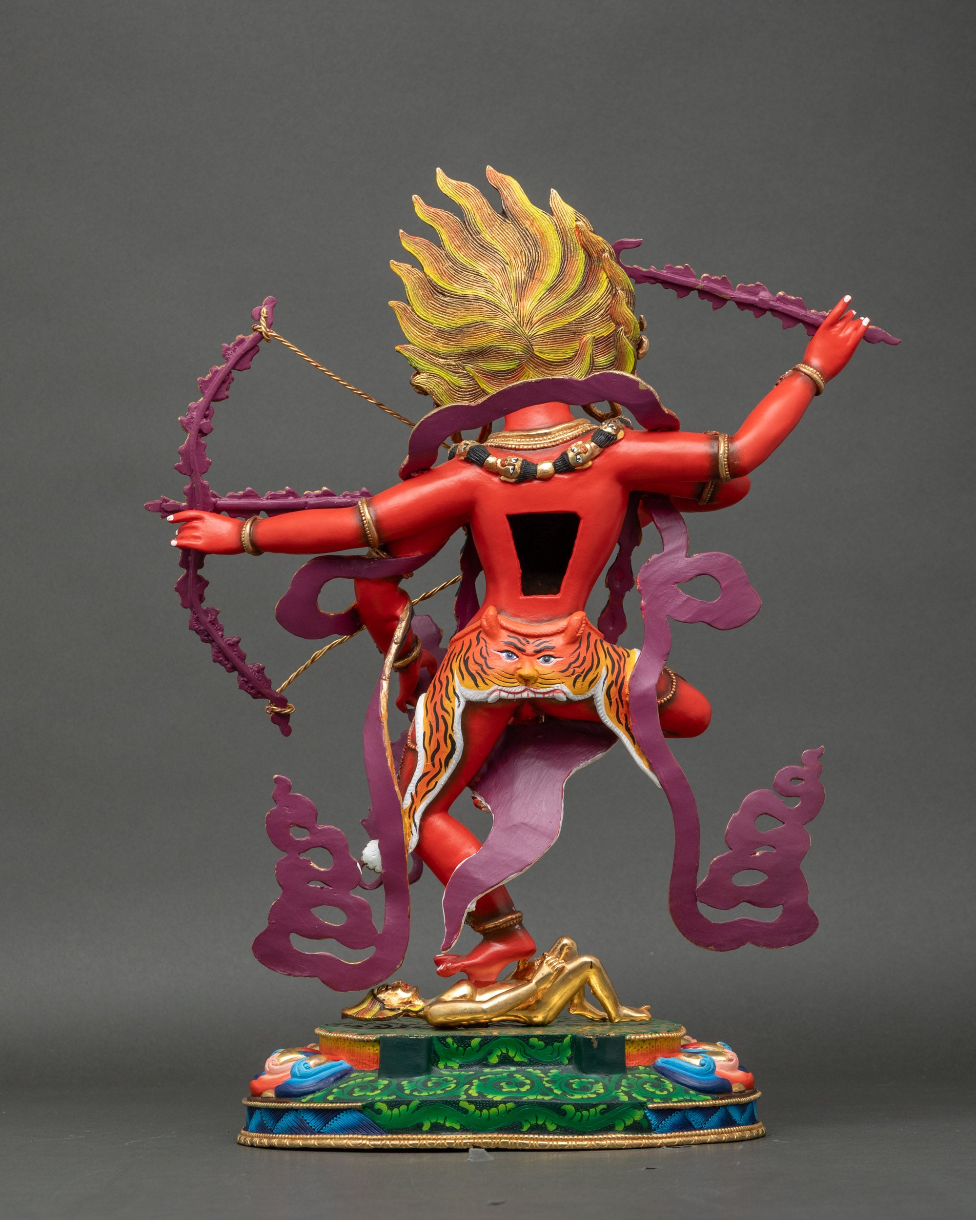 Dakini Kurukulla Statue | Red Hued Tantric Goddess Artwork