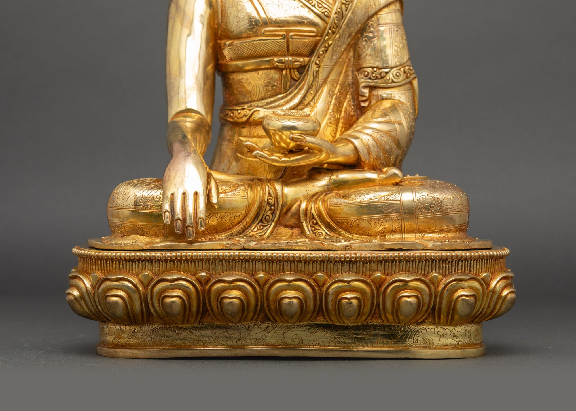 Buddhist Lama Jigten Sumgon Statue | Handmade Tibetan Sculpture Nepal