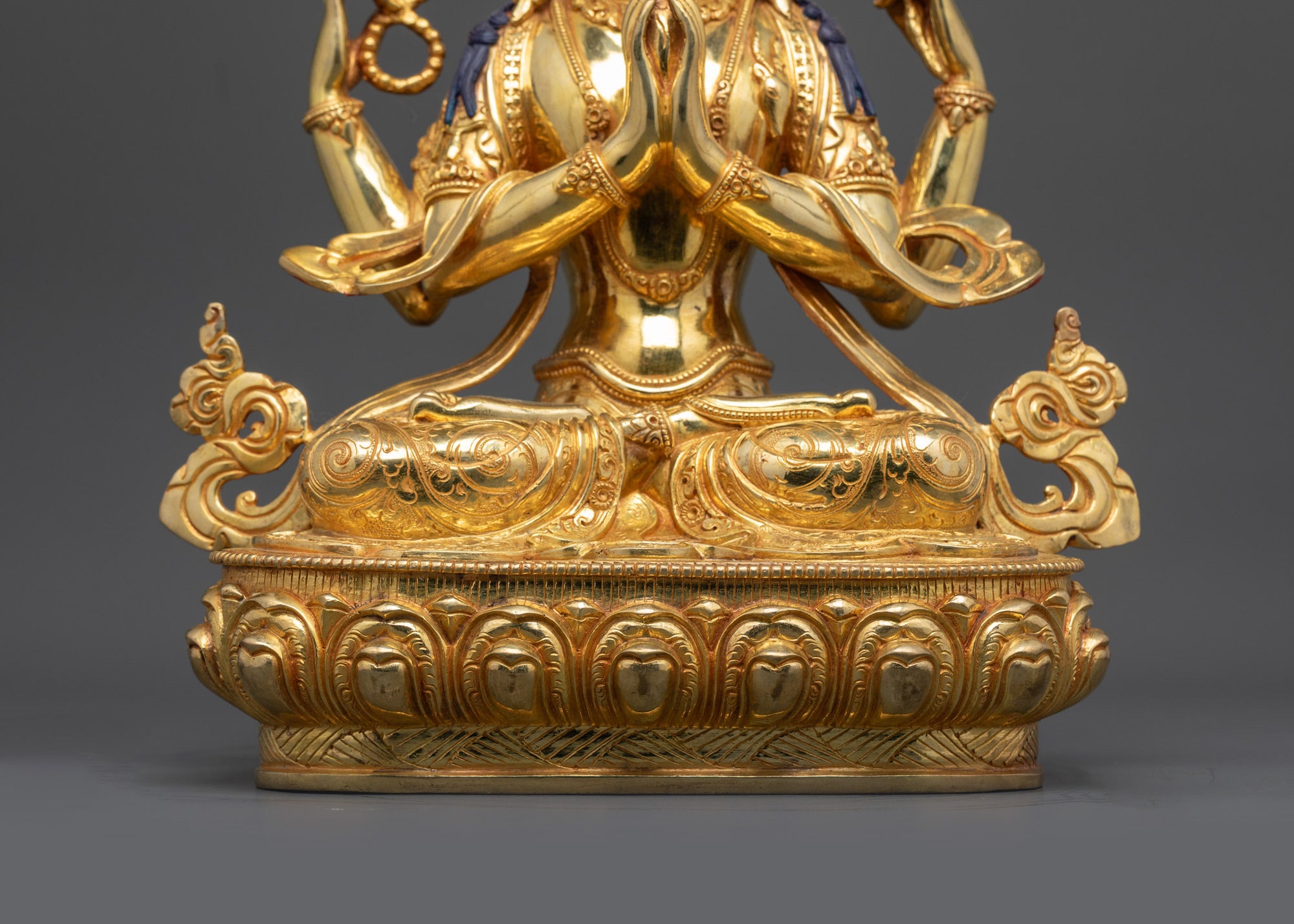 Eternal Compassion Chenrezig Statue | 24K Gold-Gilded Avalokiteshvara
