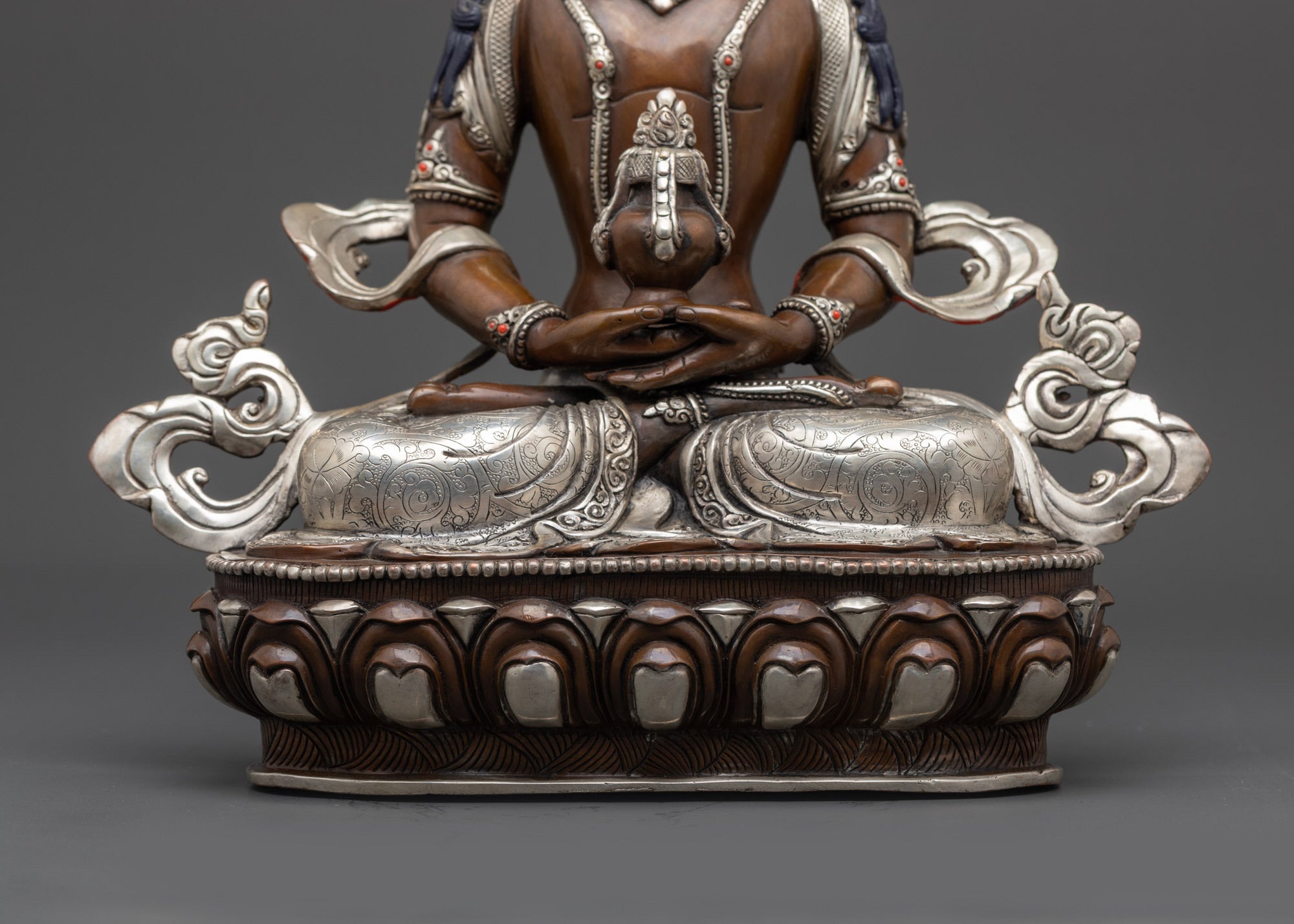 Nepalese Statue of Amitayus | Expert Artisan Carved Longevity Buddha