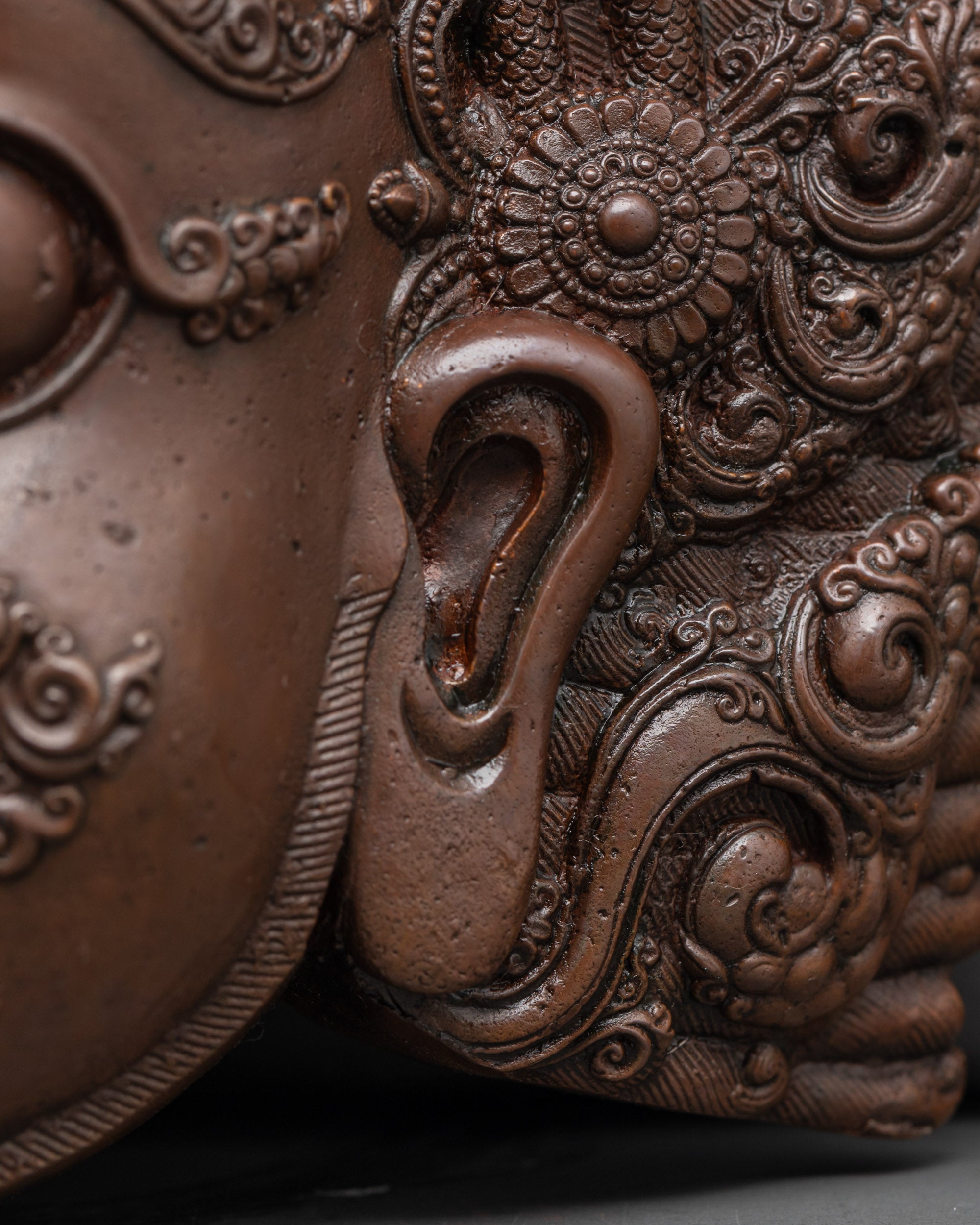 Fierce Mask of Bhairav | Sacred Himalayan Protector Mask for Altar