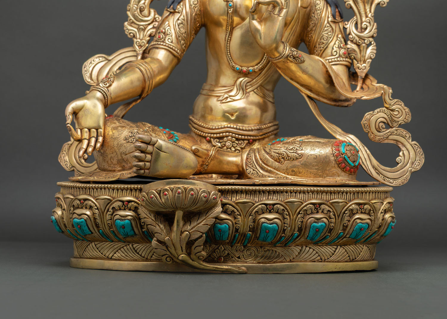 Large-Sized Green Tara Statue | Traditional Lost Wax Buddhist Art