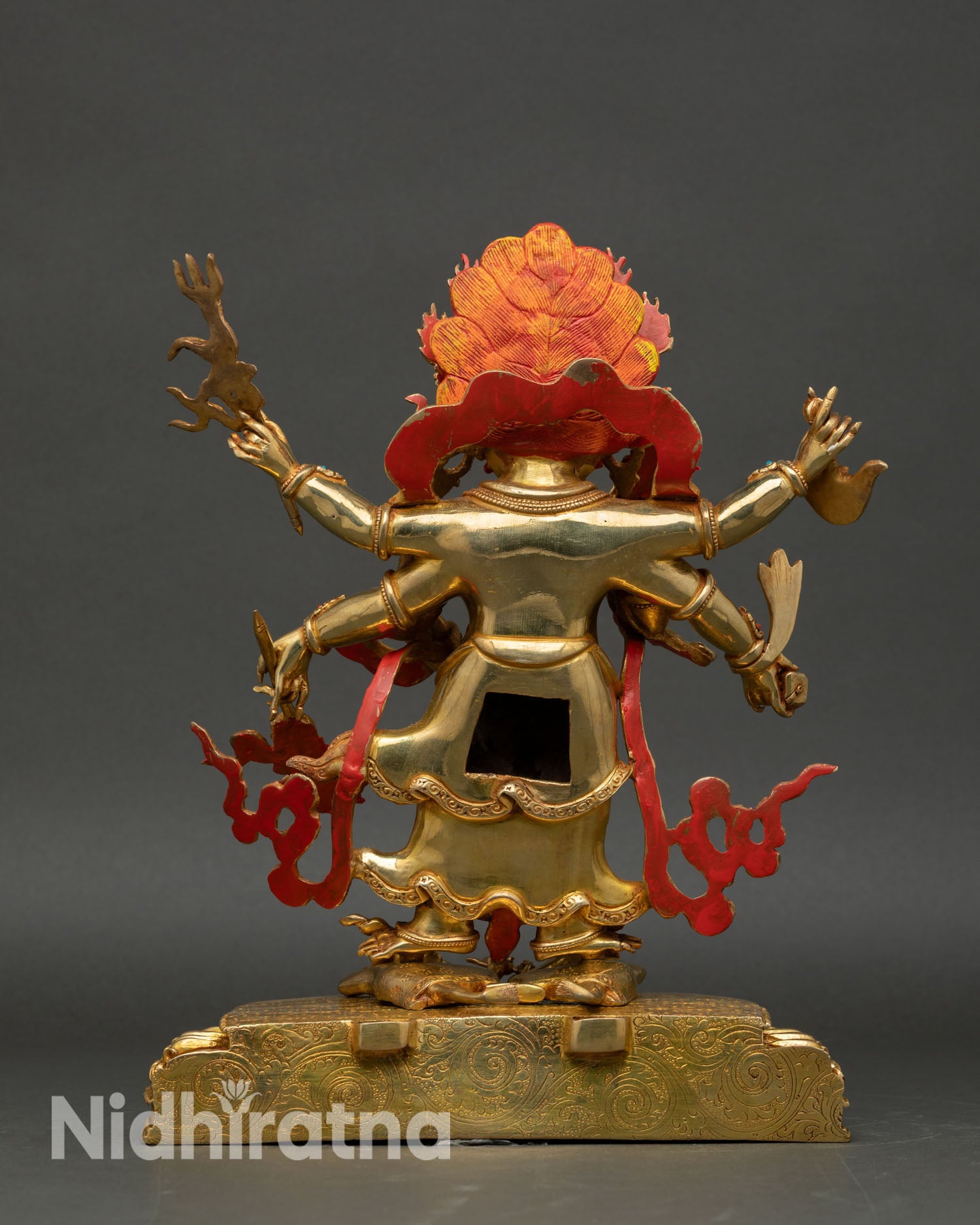 White Mahakala Statue | Himalayan Protector of Dharma