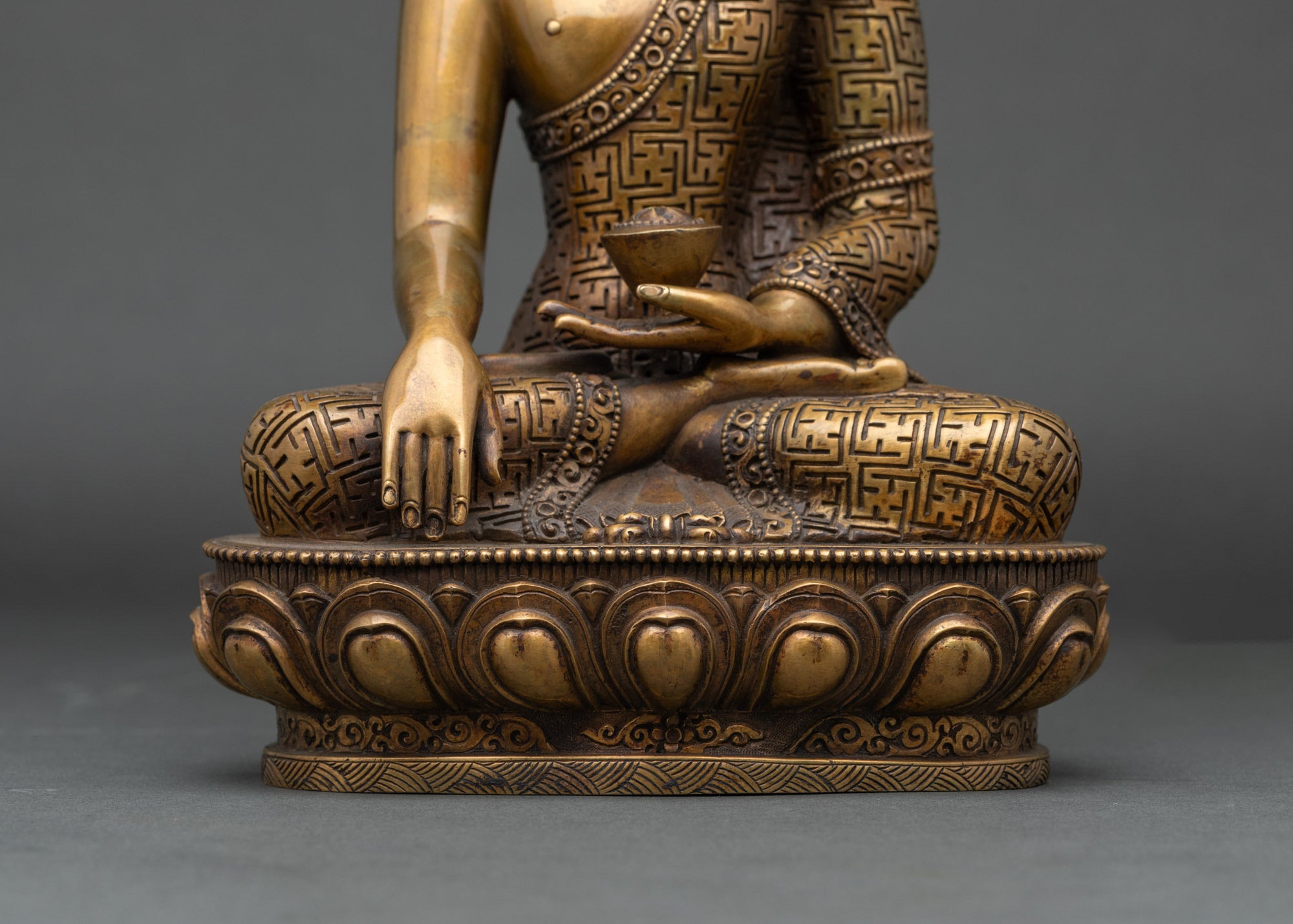Shakyamuni Buddha Statue with Antique Finish | Nepali Handcraft