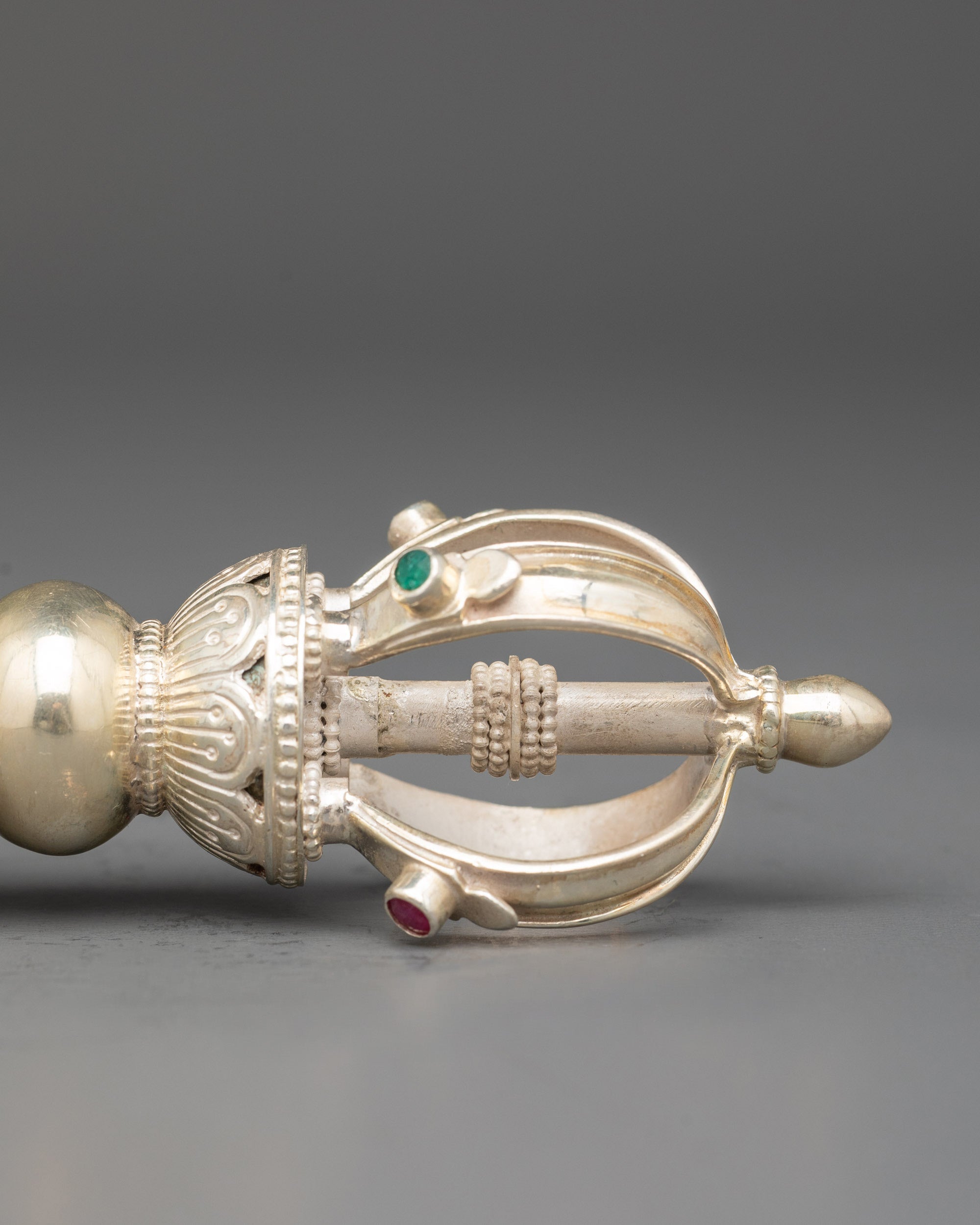 Tibetan Bell and Vajra Set | Bronze & Silver Instruments for Worship