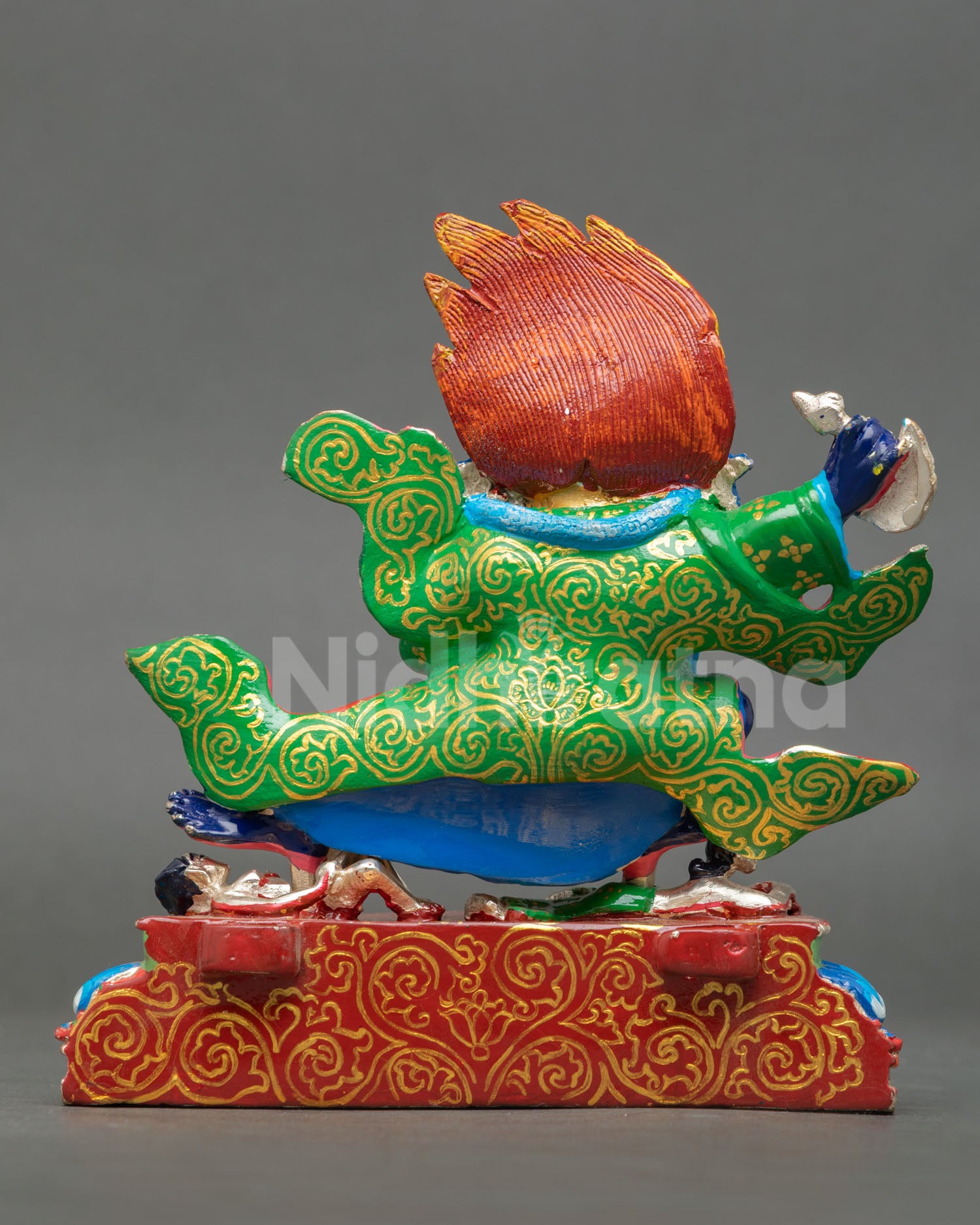 Colorful Mahakala Bernagchen Statue | Wrathful Dharma Protector