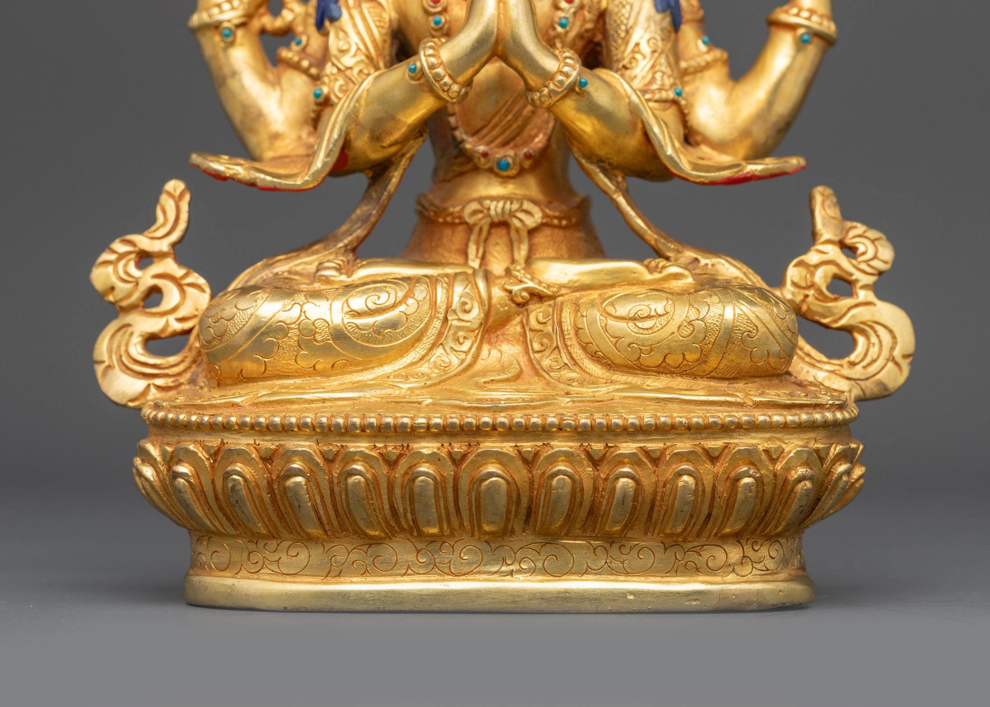 Handcrafted Meditation Sculpture of Chenrezig | Handicrafted Statues