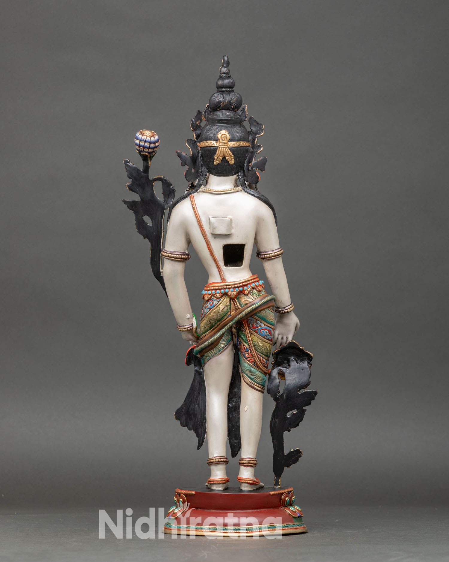 Standing Chenrezig Statue | Colorful Nepali Buddhist Art