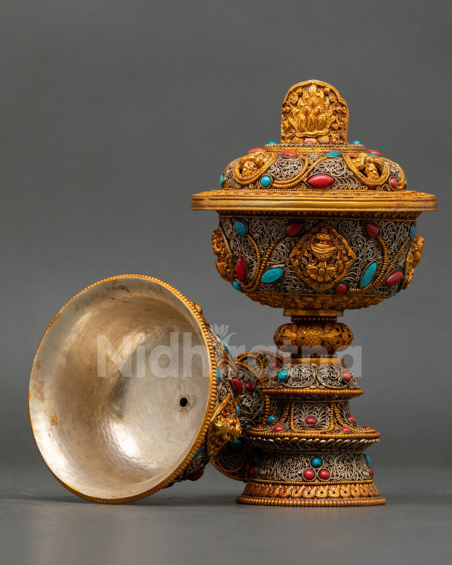Buddhist Butter Lamp Set | Handcrafted in Nepal