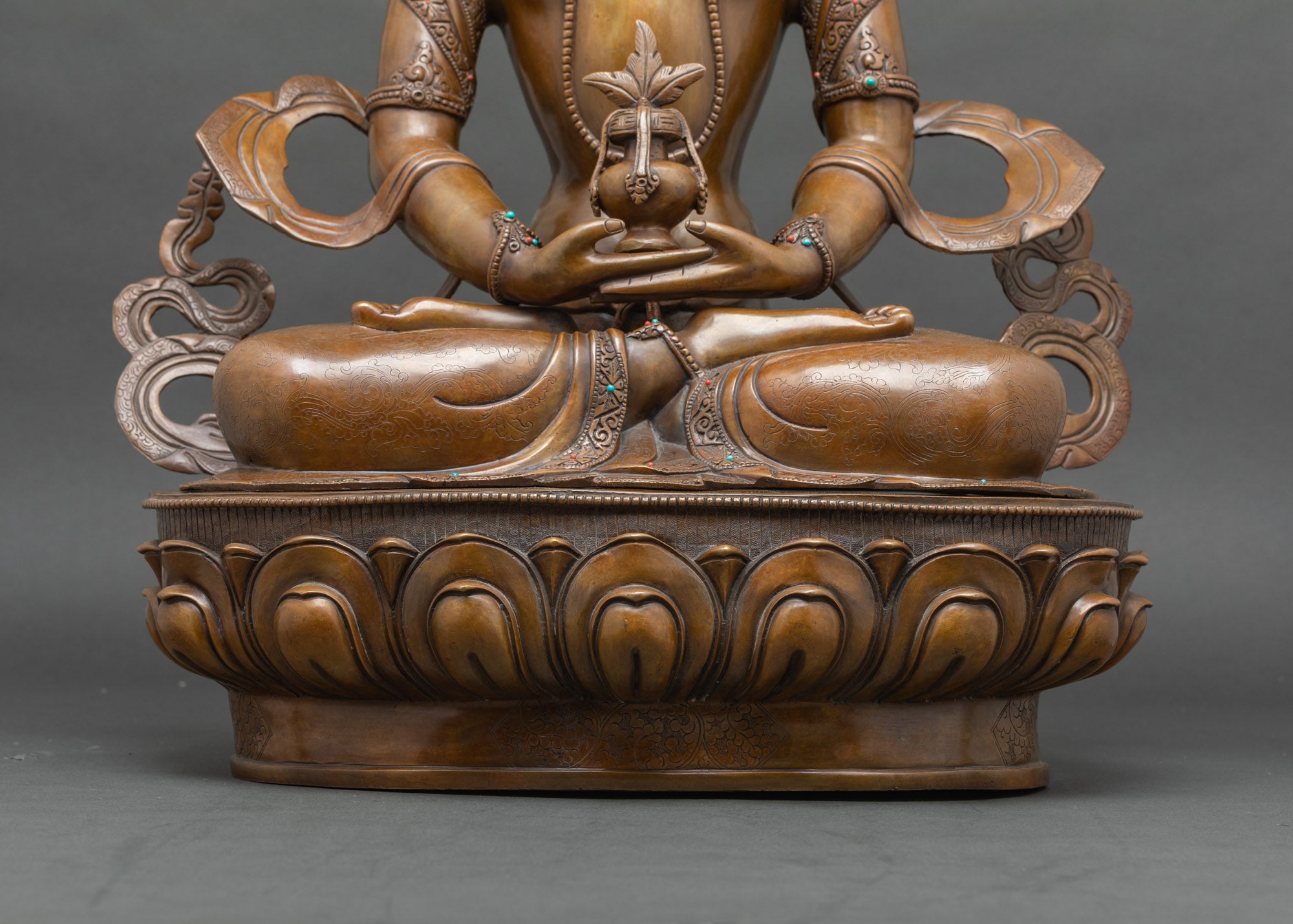 Amitayus Altar sculpture | Lost-Wax Handcrafted Himalayan Statue