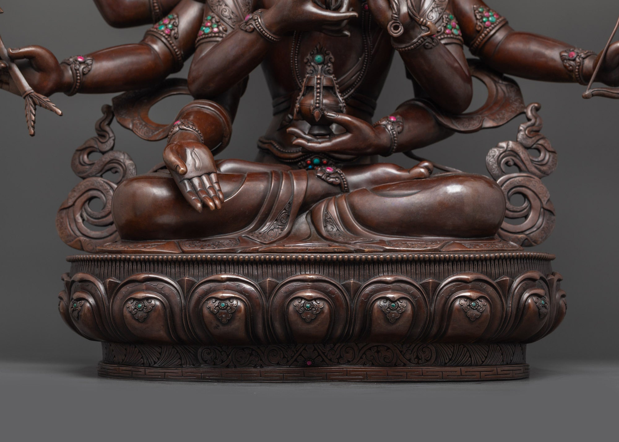 Oxidized Namgyalma (Usnisavijaya) Statue | Traditional Protector Deity