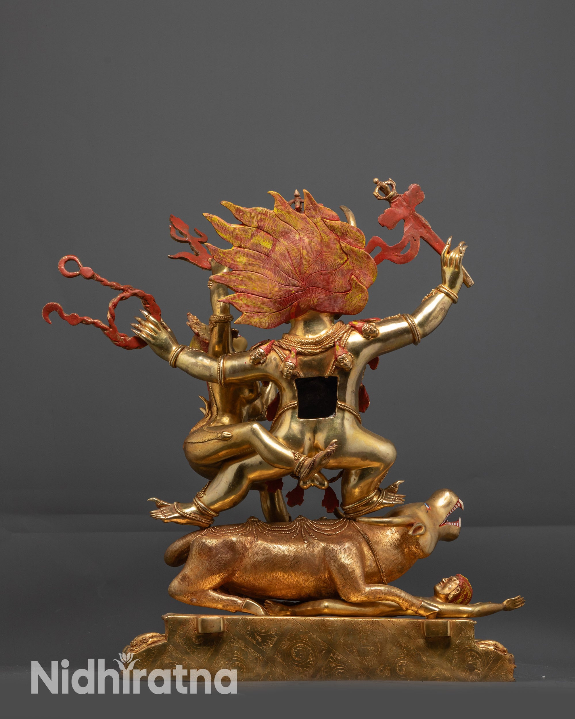 Grand Yamantaka Consort Statue | Wrathful God of Protection