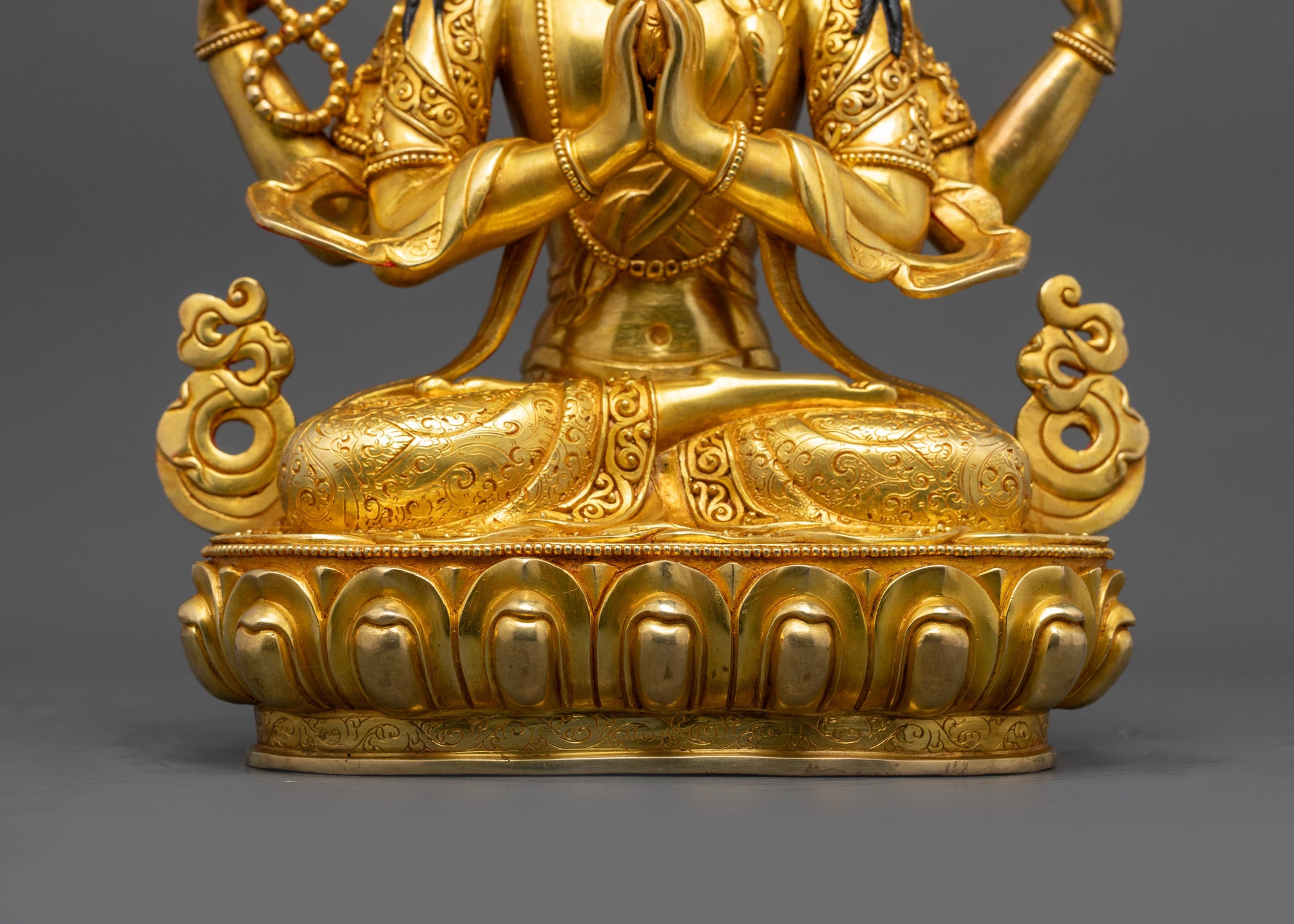 Divine Chenrezig Statue | Lost Wax Crafted Himalayan Buddha of Mercy