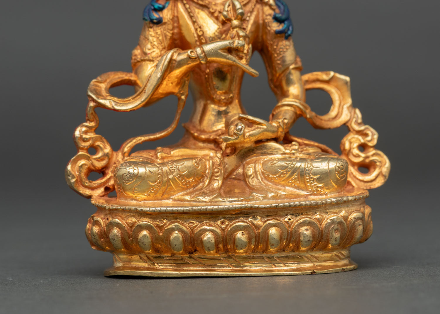 Sacred Vajrasattva Statue | Gold Fire-Gilded Buddhist Sculpture