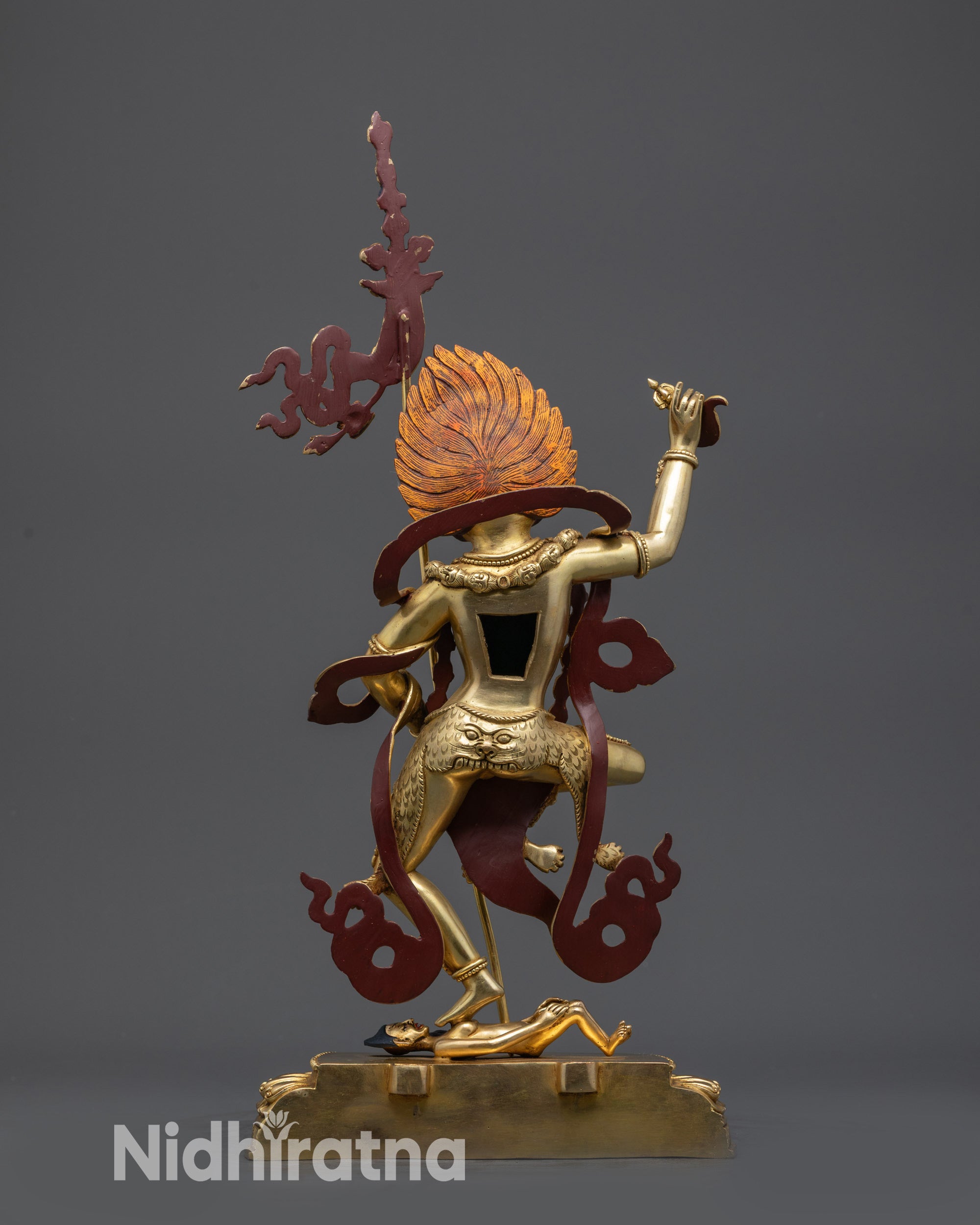 Exquisite Statue of Gold-Gilded Simha Mukha | Buddhist Art from Nepal