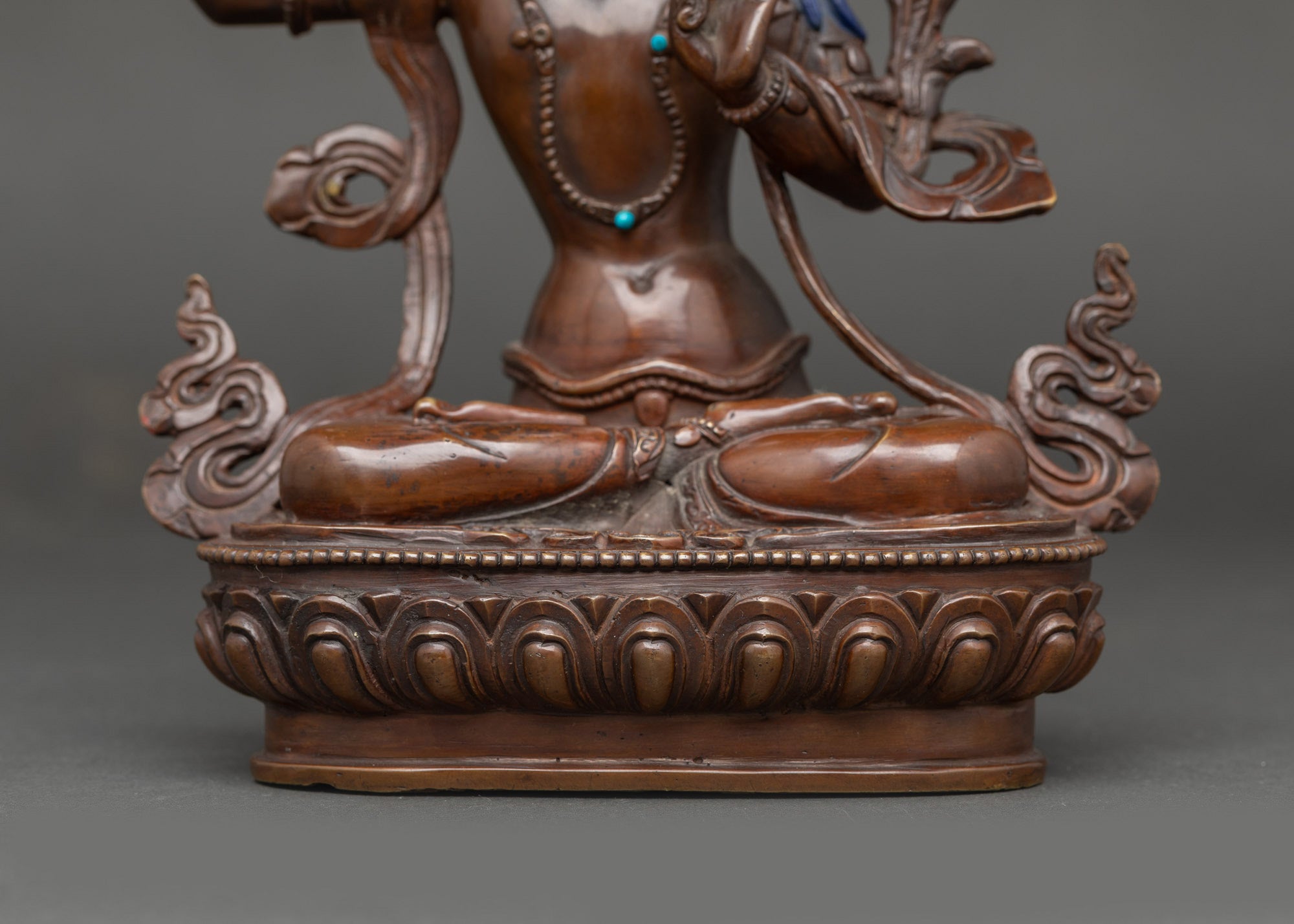 Sacred Manjushri Statue | Oxidized Bodhisattva of Wisdom from Nepal