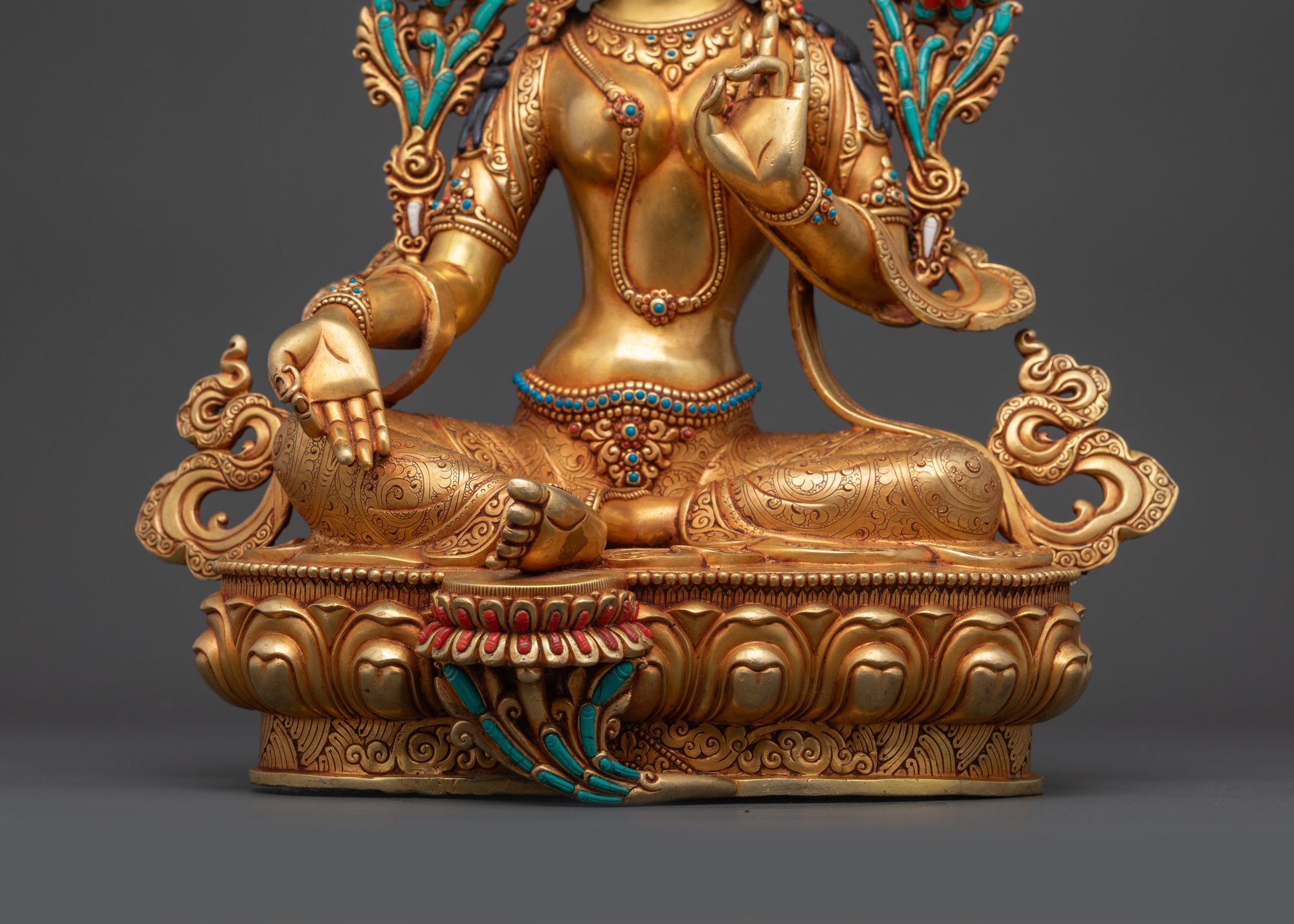 Authentic Green Tara Statue | Peaceful Buddhist Spiritual Decor & Gift