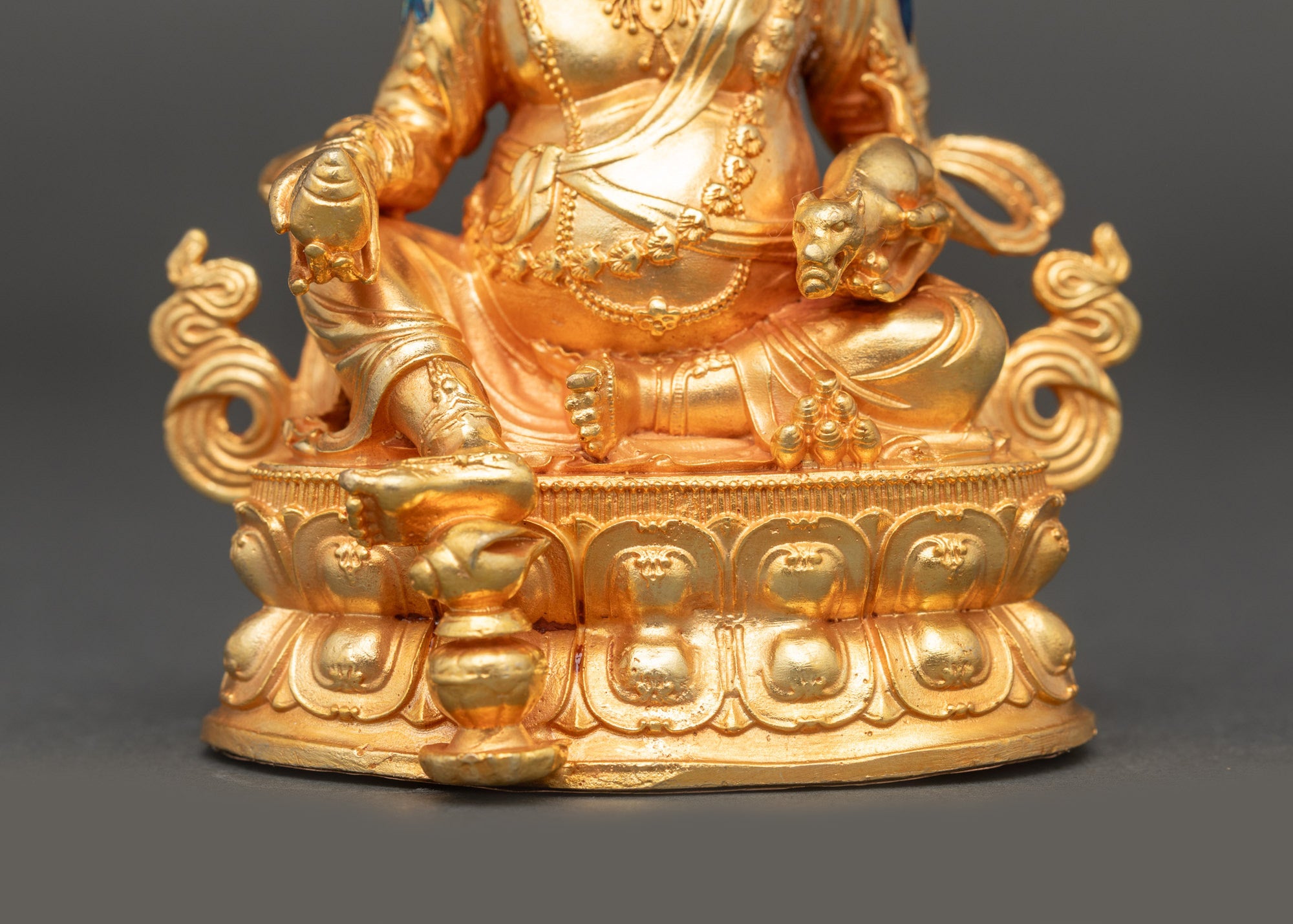 Dzambhala Statue | Electroplated Gold Fire-Gilded Buddhist Deity