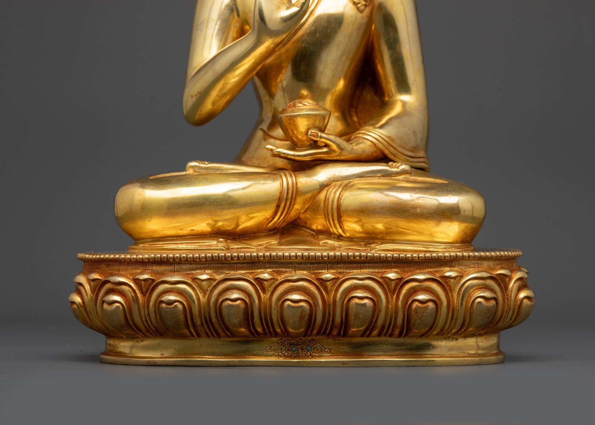 Amoghasiddhi Buddha Sculpture for Vajrayana Altar | Nepalese Statues