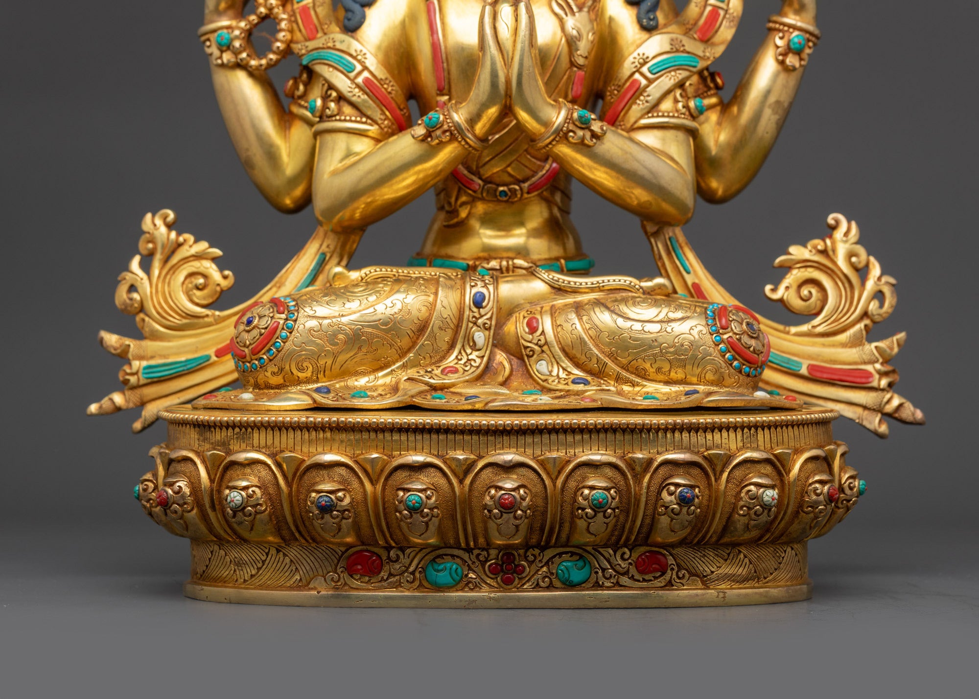 Premium Chenrezig Statue | Exquisite Tibetan Bodhisattva Sculpture