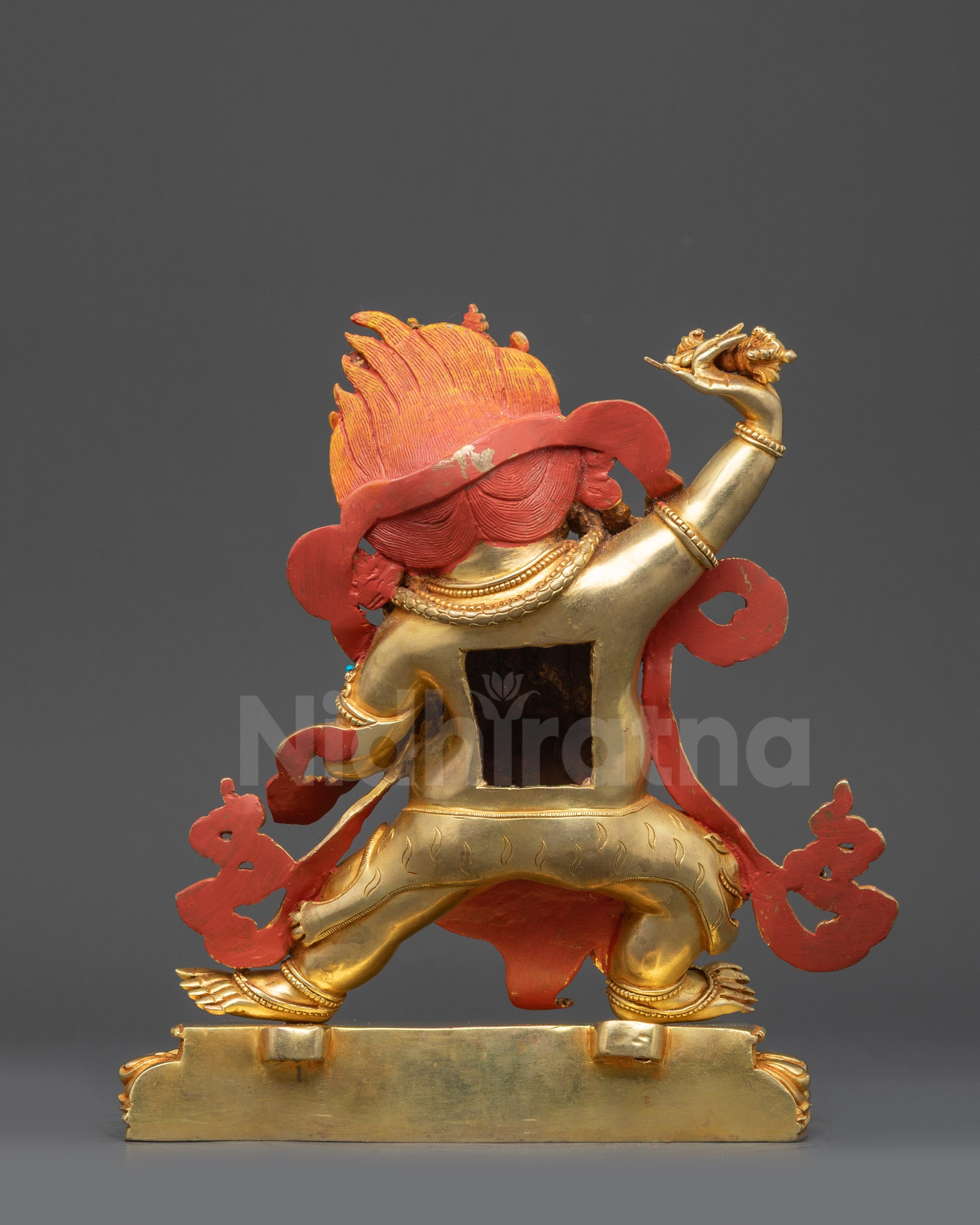 Gold-Gilded Vajrapani Statue | Sacred Bodhisattva of Spiritual Might