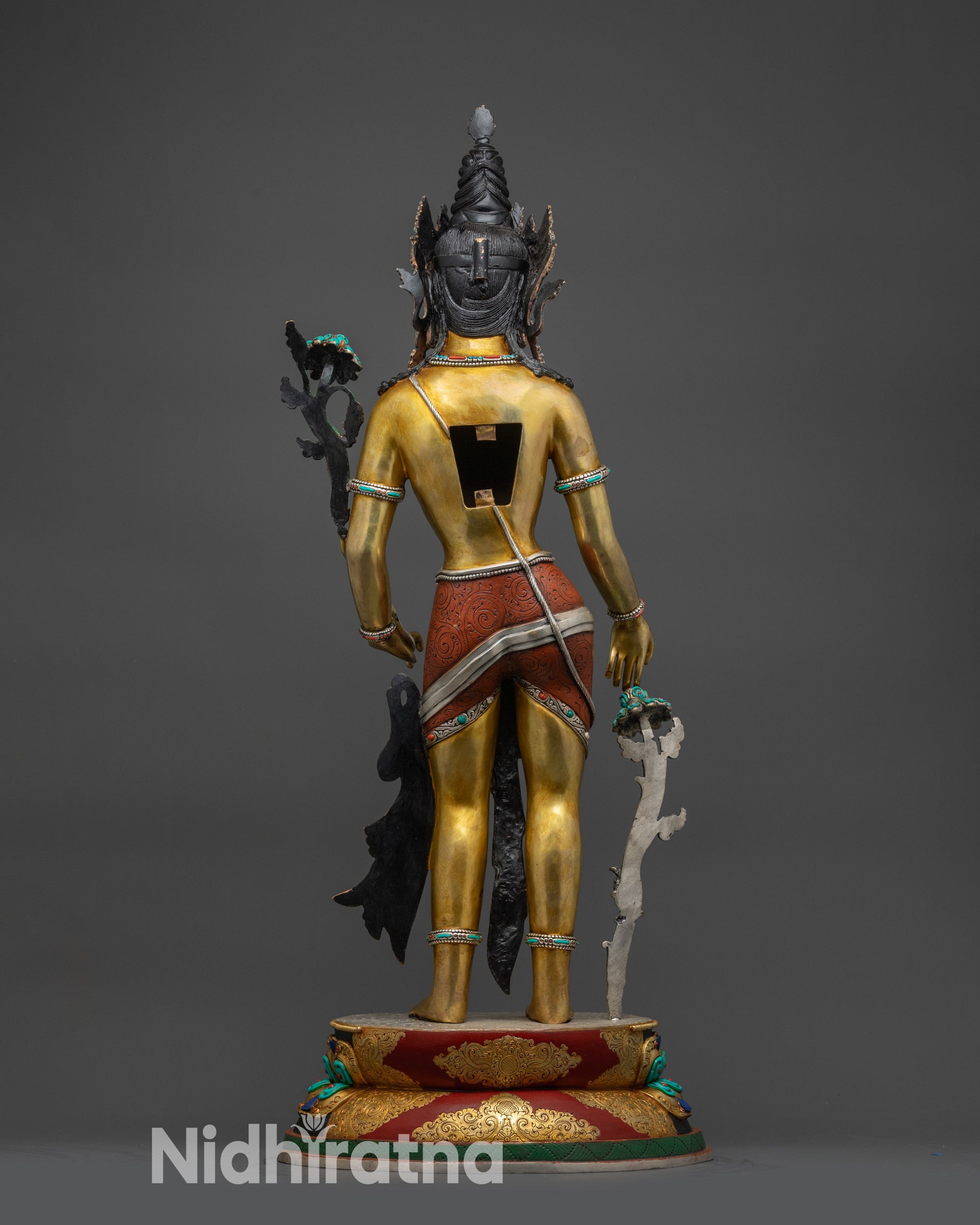24K Gold Fire-Gilded Lokeshwor Sculpture | The Lord of all Realms