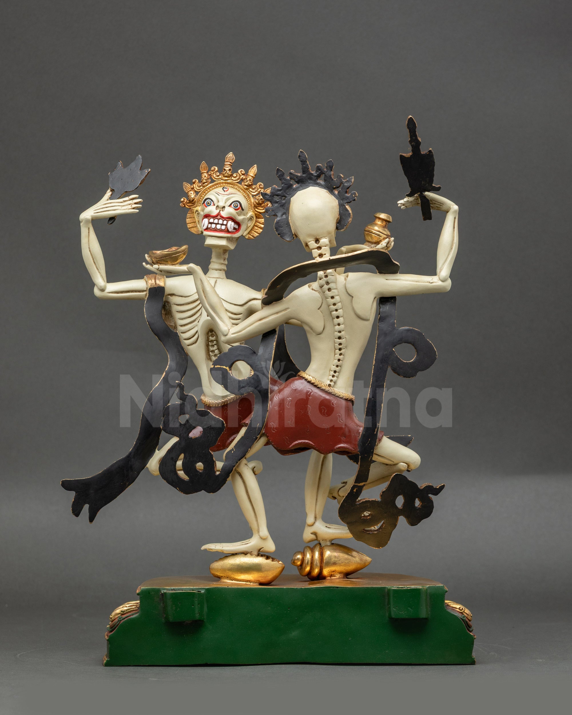 Authentic Citipati Guardian Statue | Traditional Himalayan Ritual Art