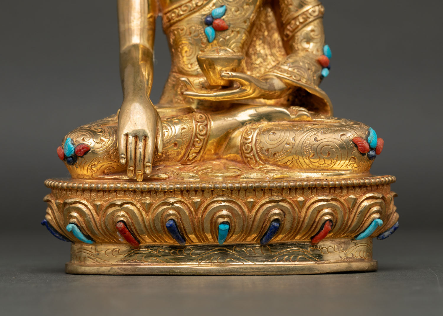 Buddha Shakyamuni Statue | Handmade Gold Gilded Copper Art