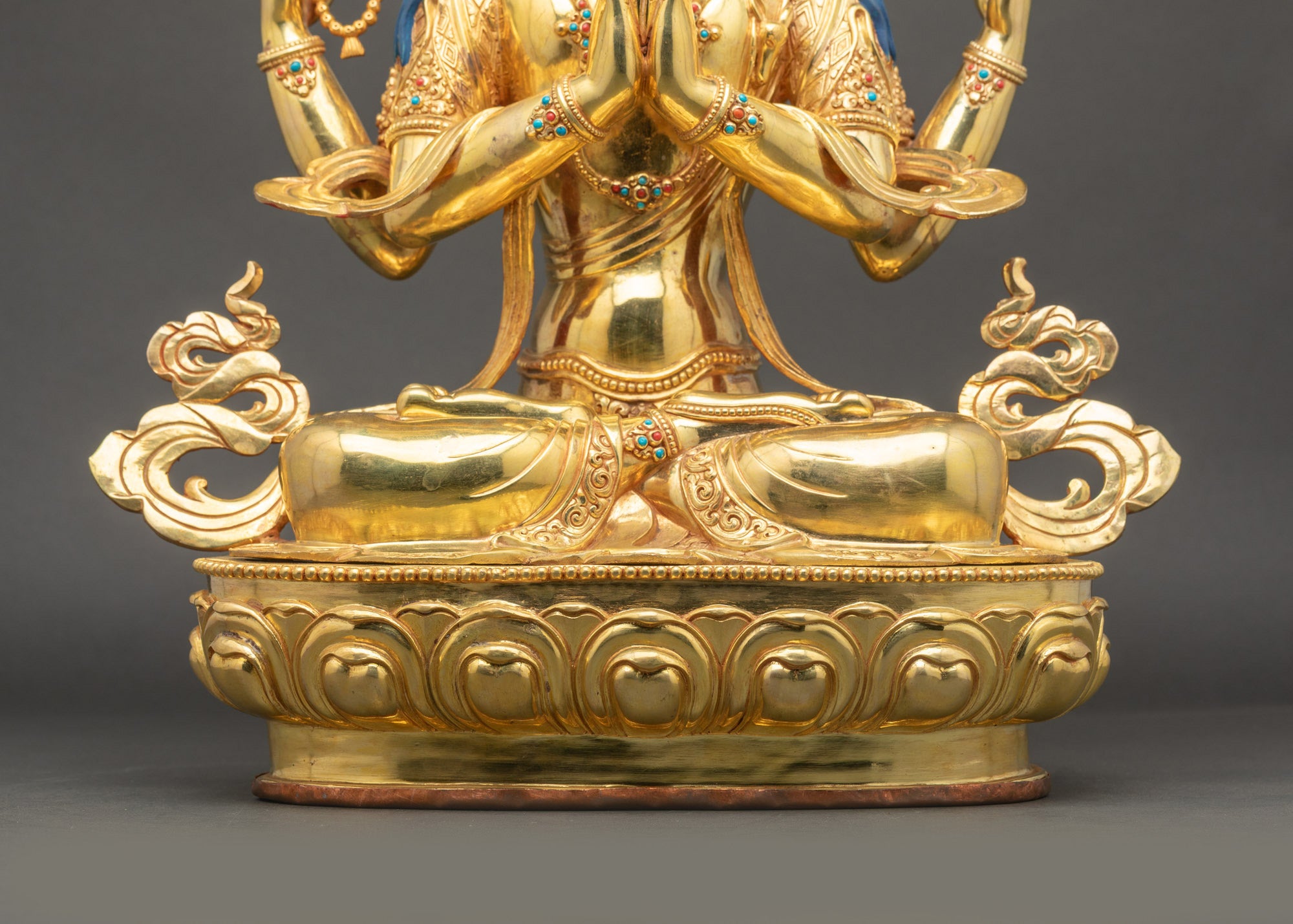 Four-armed Chenrezig Statue | Merciful Bodhisattva Figurine from Nepal