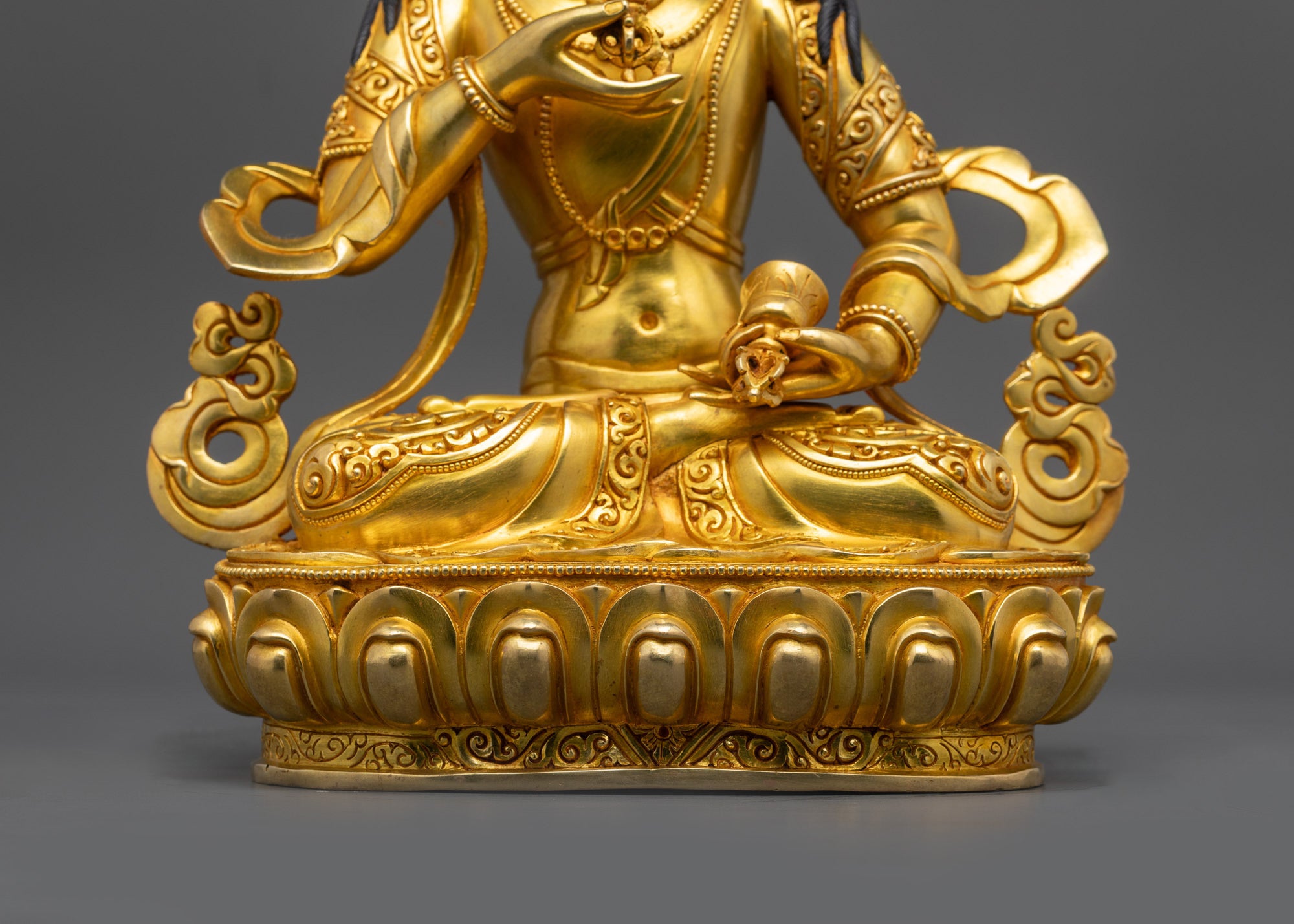 Divine Vajrasattva Statue | 24K Gold-Gilded Tantric Purification God