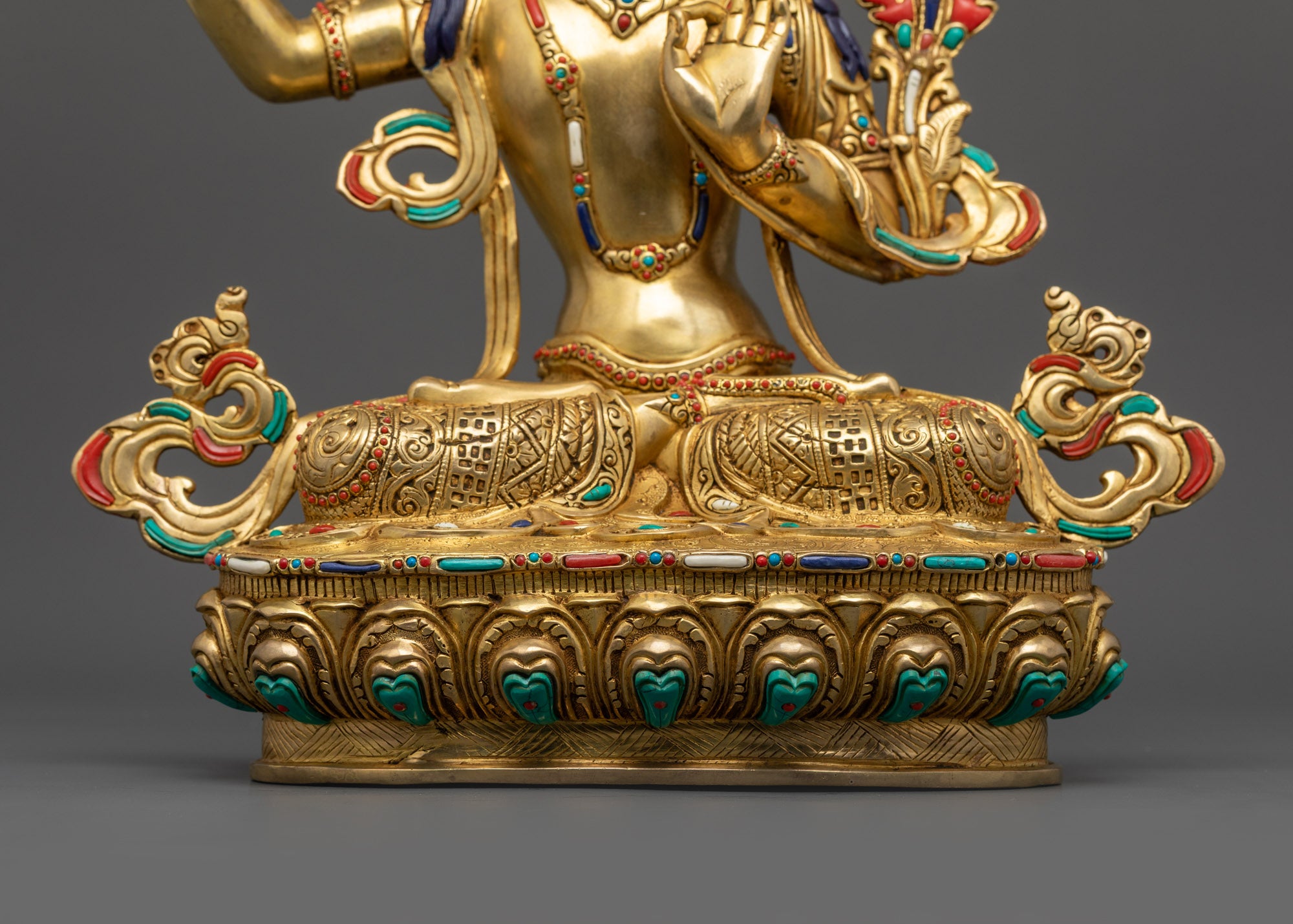 Bodhisattva Manjushri Statue | Tibetan Wisdom Deity Crafted in Nepal