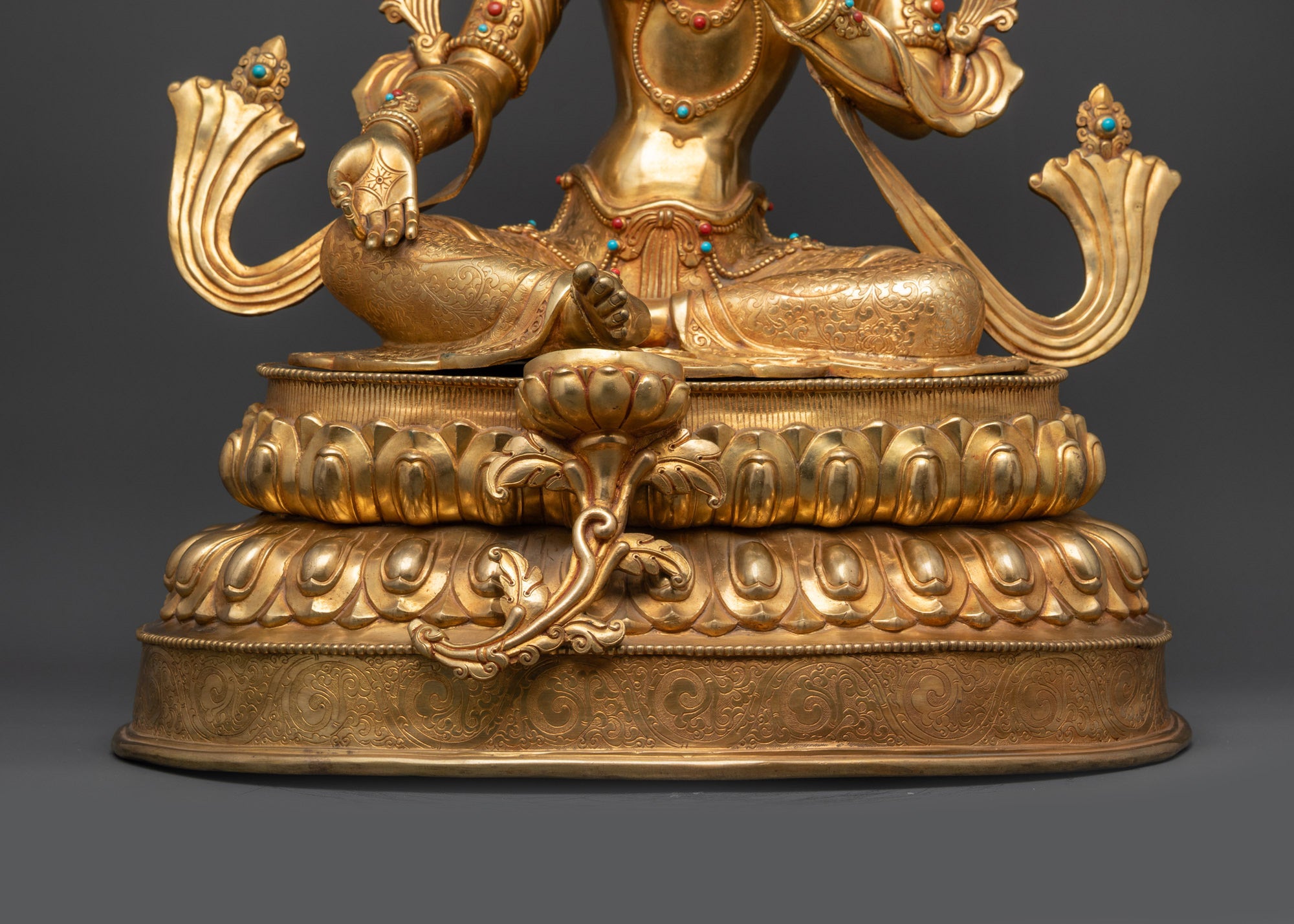 Peaceful Green Tara Statue | Handcrafted Tibetan Goddess for Home Decor