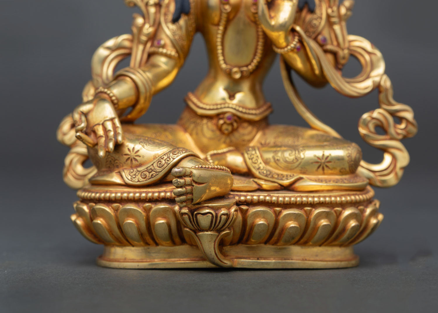 Holy Green Tara Statue | Artisan Crafted Buddhist Sculpture