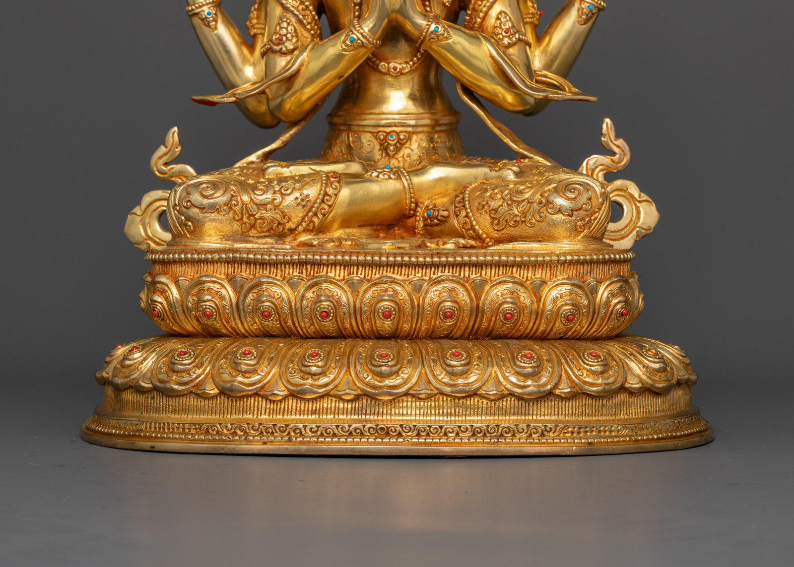 Four-Armed Chenrezig: Radiant Avalokiteshvara Bodhisattva Statue