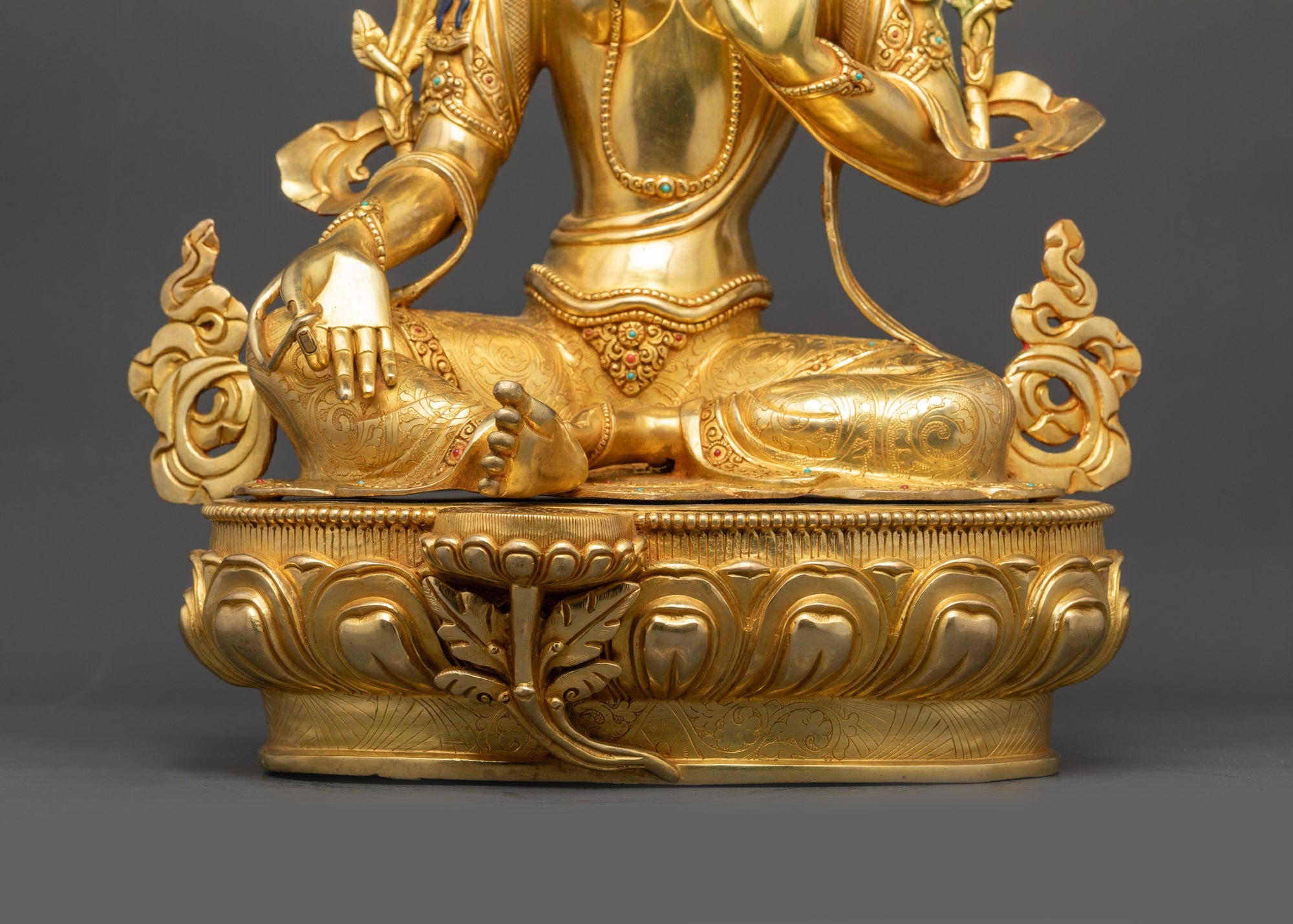 Illuminate Your Sacred Space with Green Tara Sculpture | Nepalese Idol