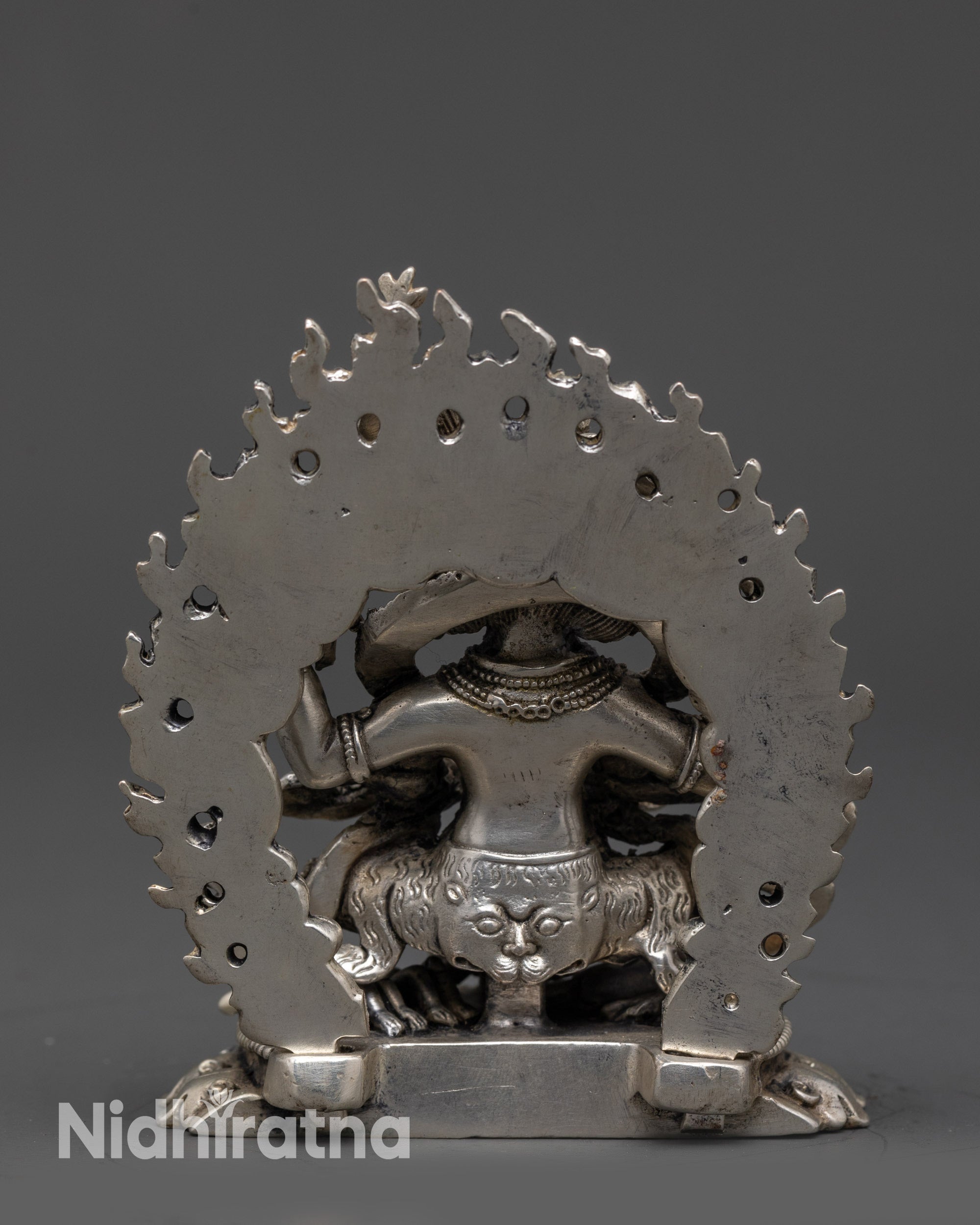 Four-Armed Mahakala Mantra Statue | Handcrafted Tibetan Protector