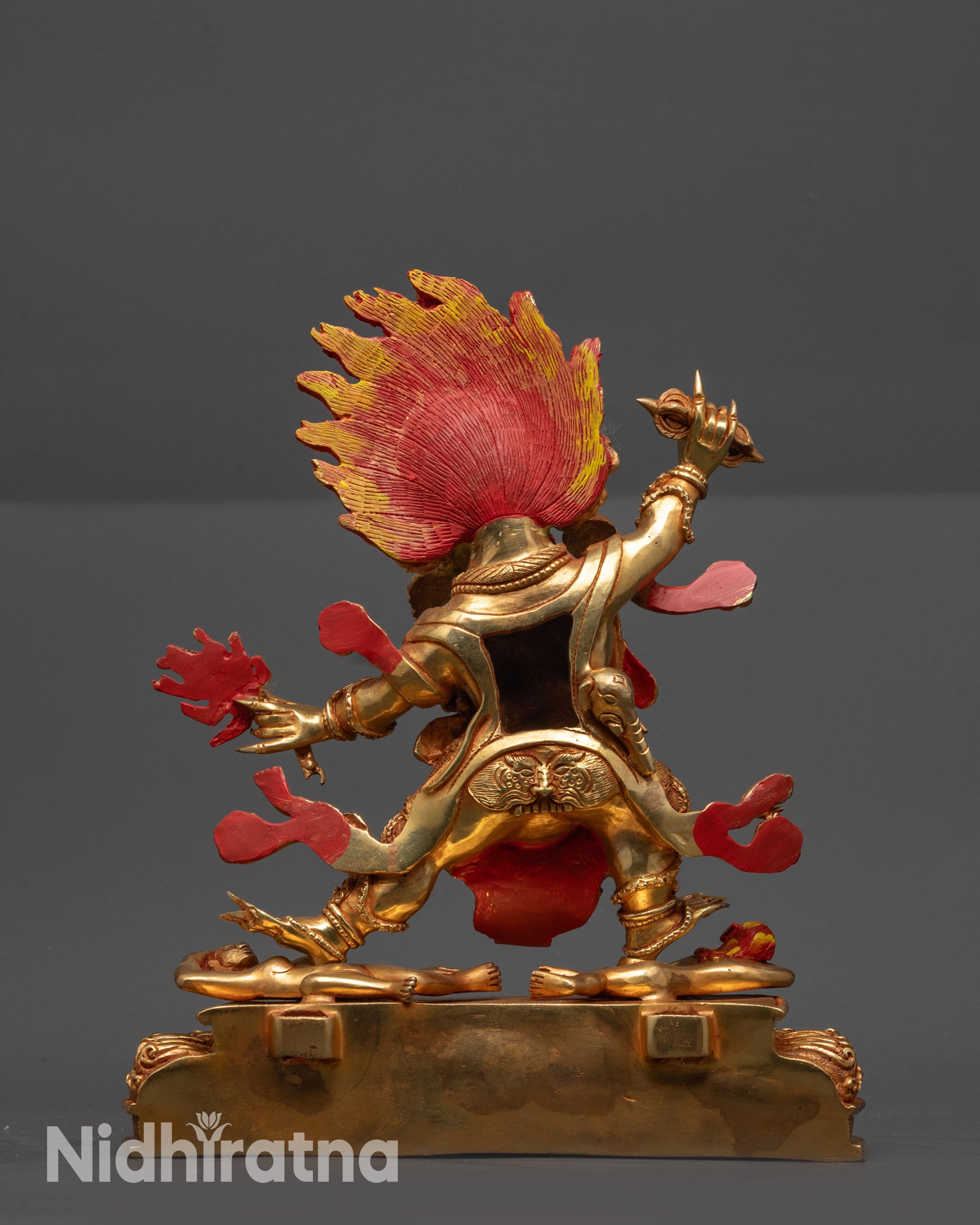Hand-Carved Guru Dragpo Sculpture | Fierce Form of Guru Rinpoche