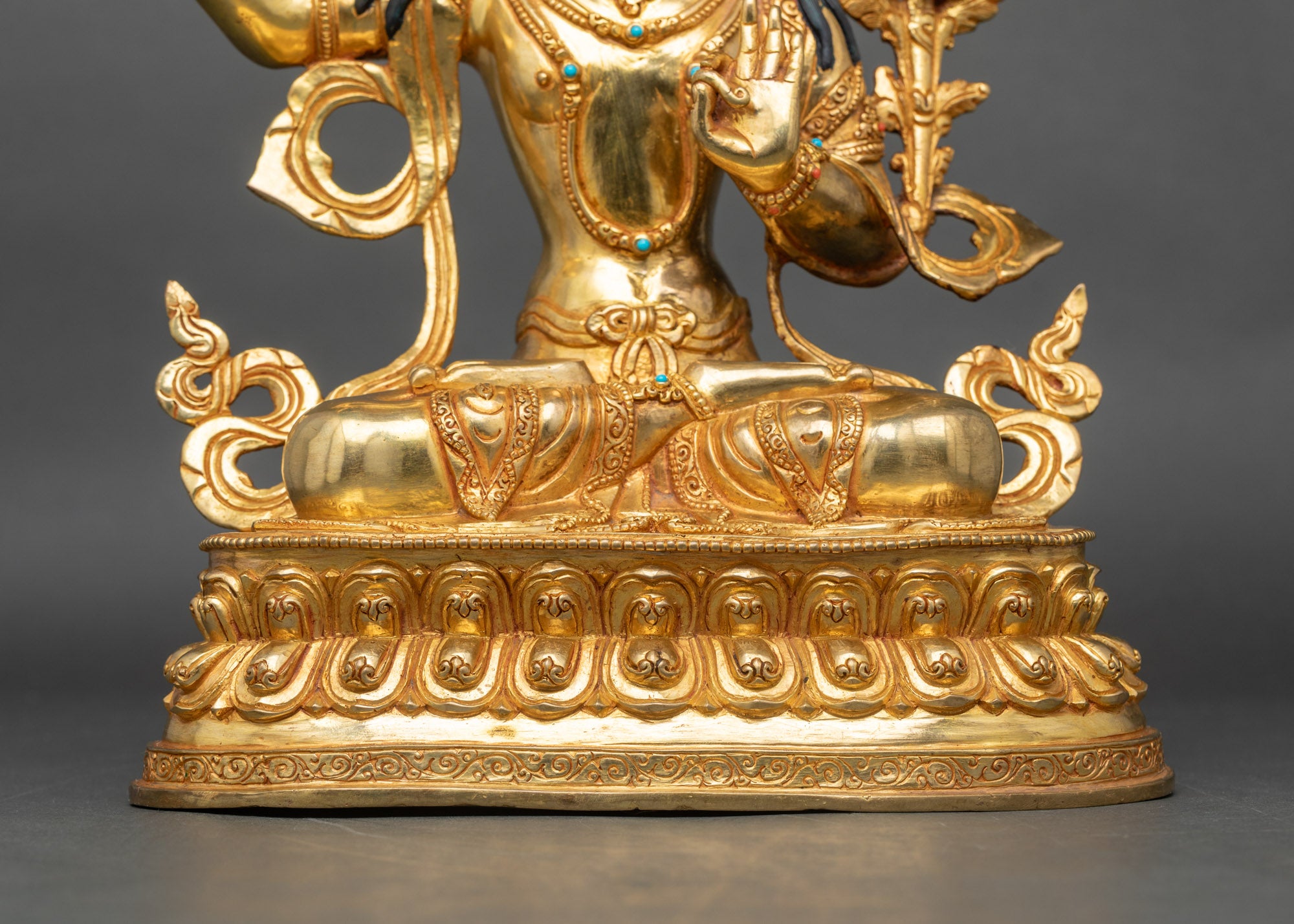 Authentic Bodhisattva Manjushri Statue | Tibetan Wisdom God Sculpture