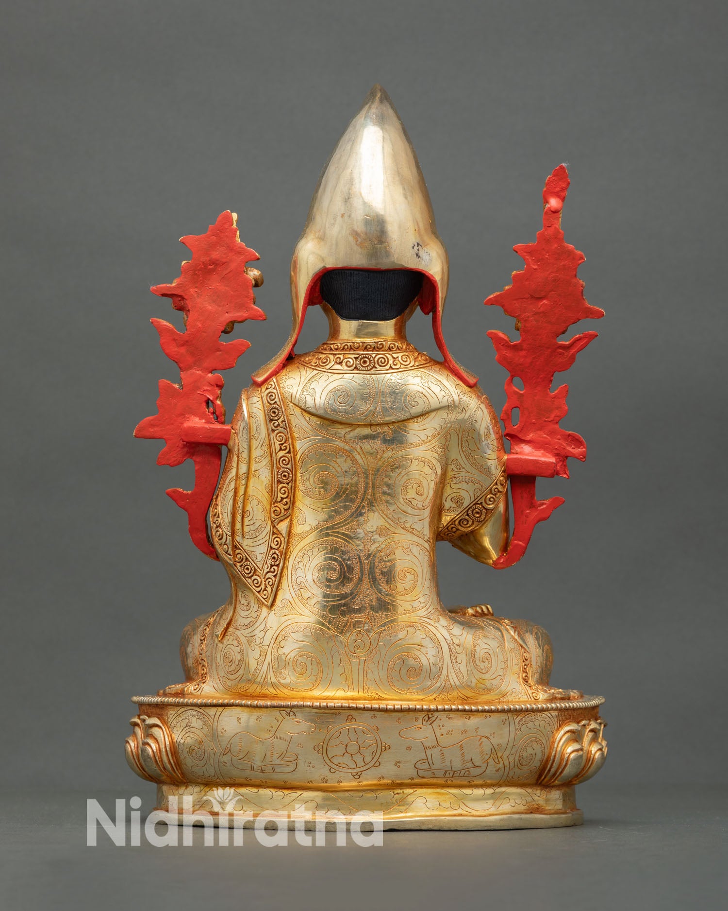Je Tsongkhapa with Two Disciples Sculpture | Handmade in Nepal