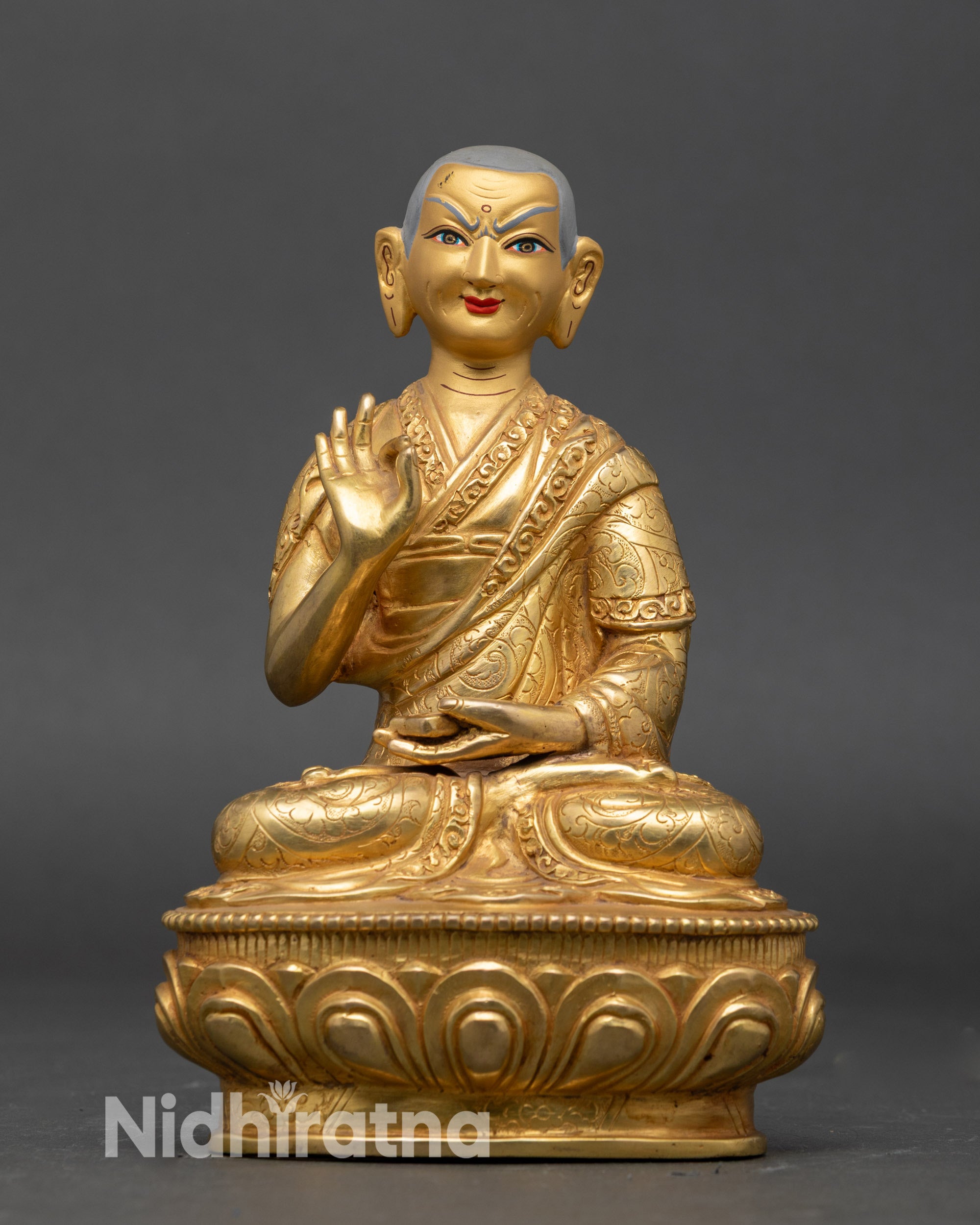 Tsongkhapa Statue Set with Two Disciples | Lost-Wax Craftsmanship