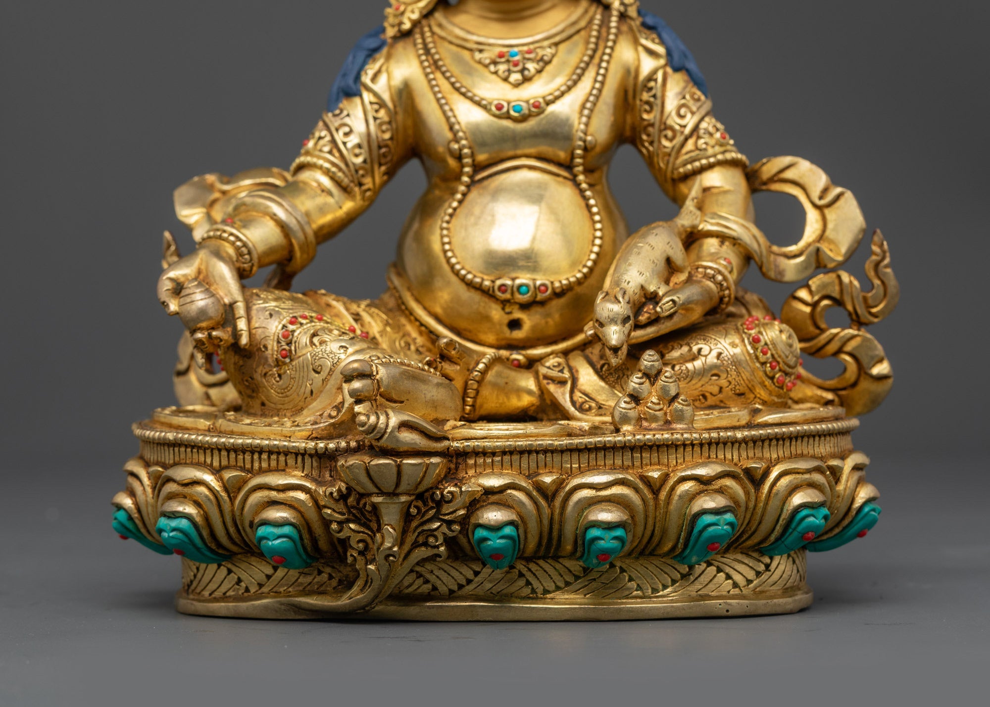Deity of Wealth Yellow Jambhala Statue | Spiritual Wealth Guardian