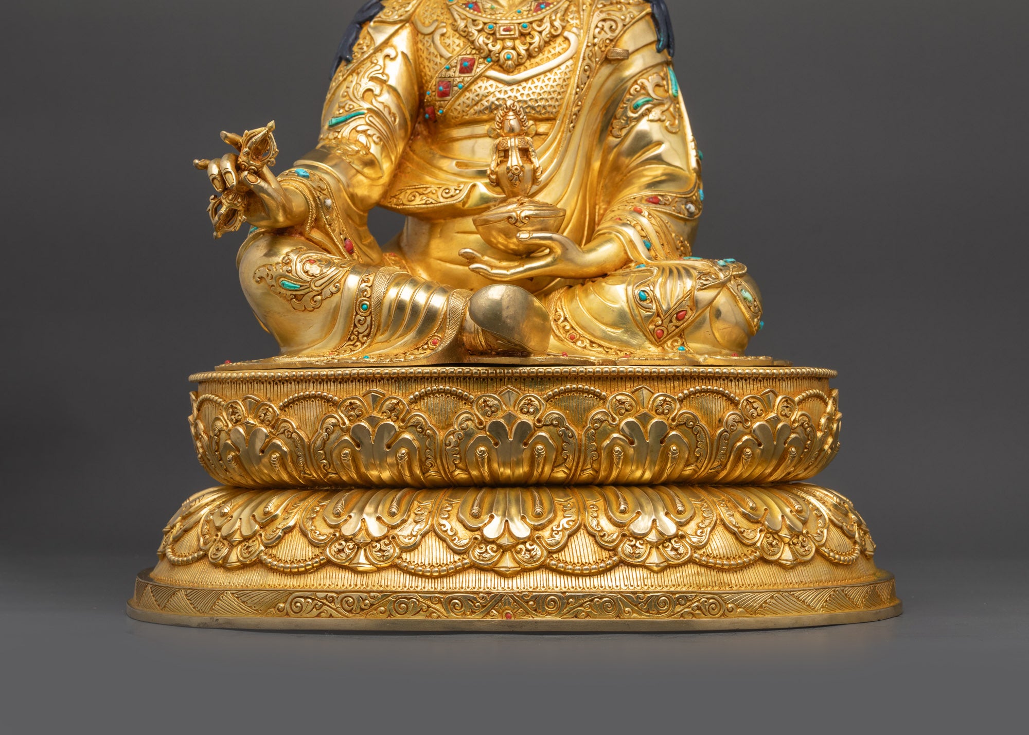 Handcrafted Statue of Guru Rinpoche | Tibetan Guru Padmasambhava Idol