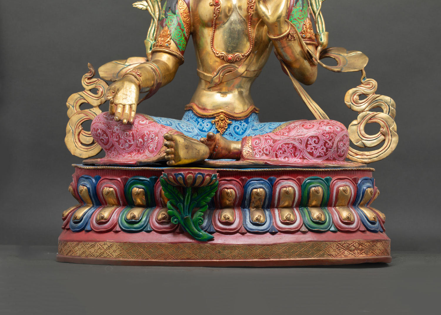 Grand Green Tara Statue - Buddhist Devotional Artwork