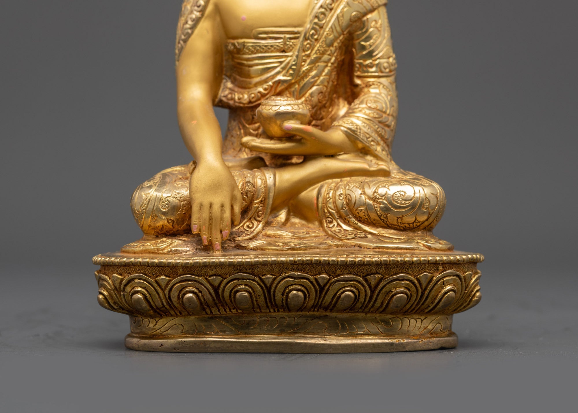 Meditating Shakyamuni Buddha Sculpture | Handcrafted Spiritual Decor