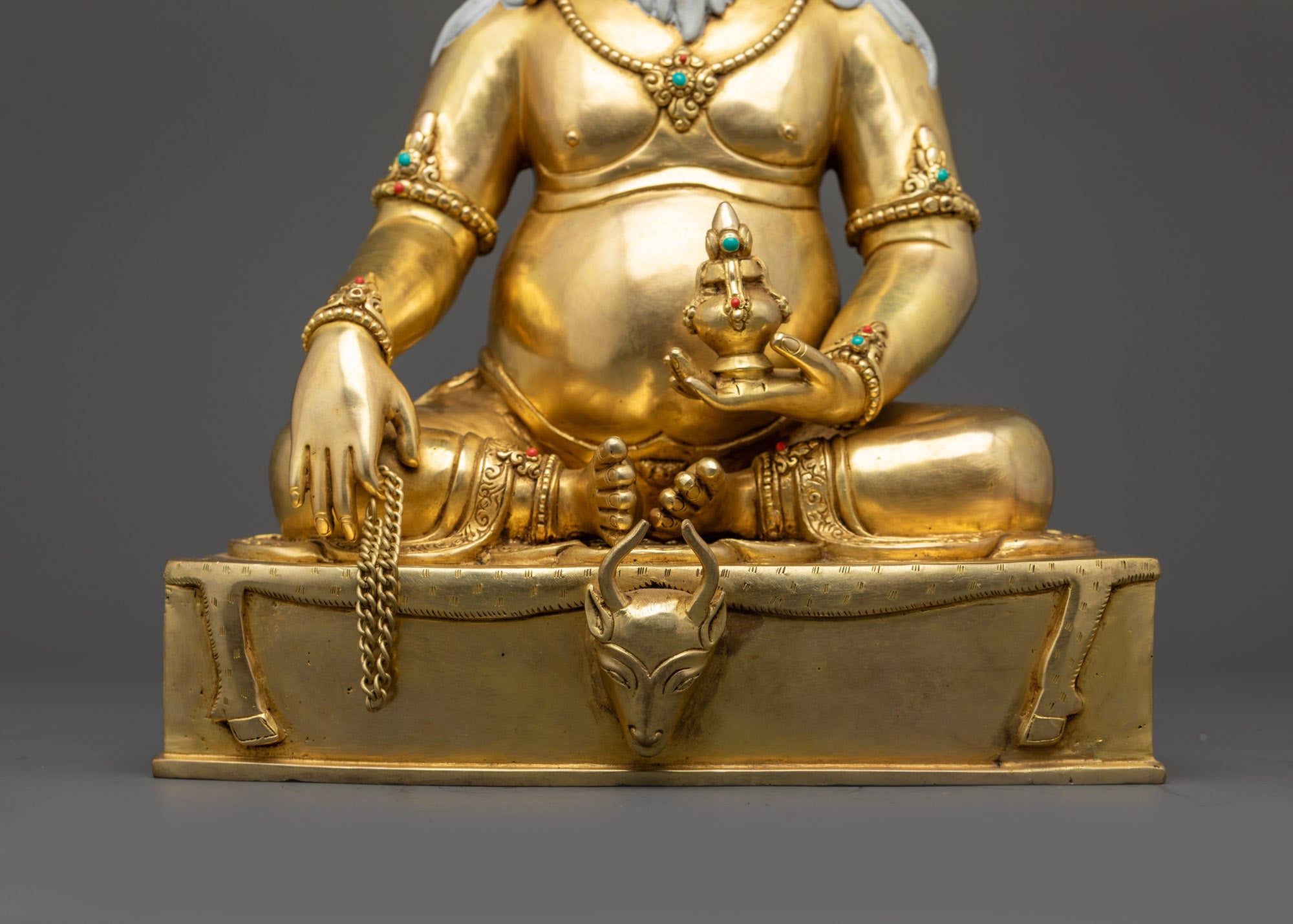 Premium Thangtong Gyalpo Statue | 24K Gold Gilded Mahasiddha Sculpture