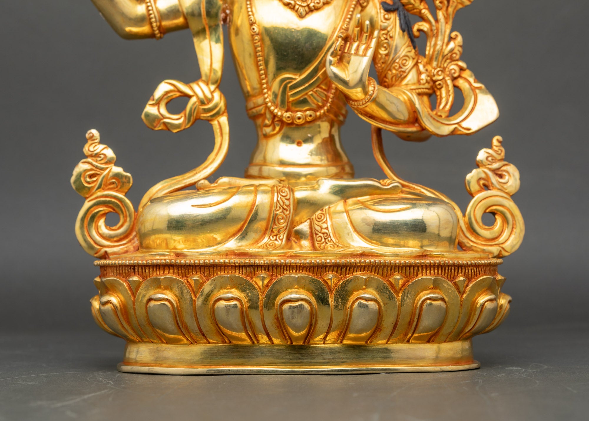 Manjushri Sword of Wisdom Statue | 24K Gold Nepalese Sculpture