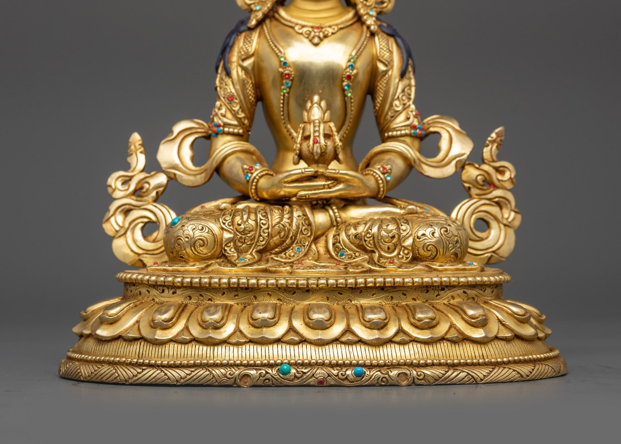 Longevity Deity Amitayus Sculpture | Authentic Tibetan Buddhist Artwork