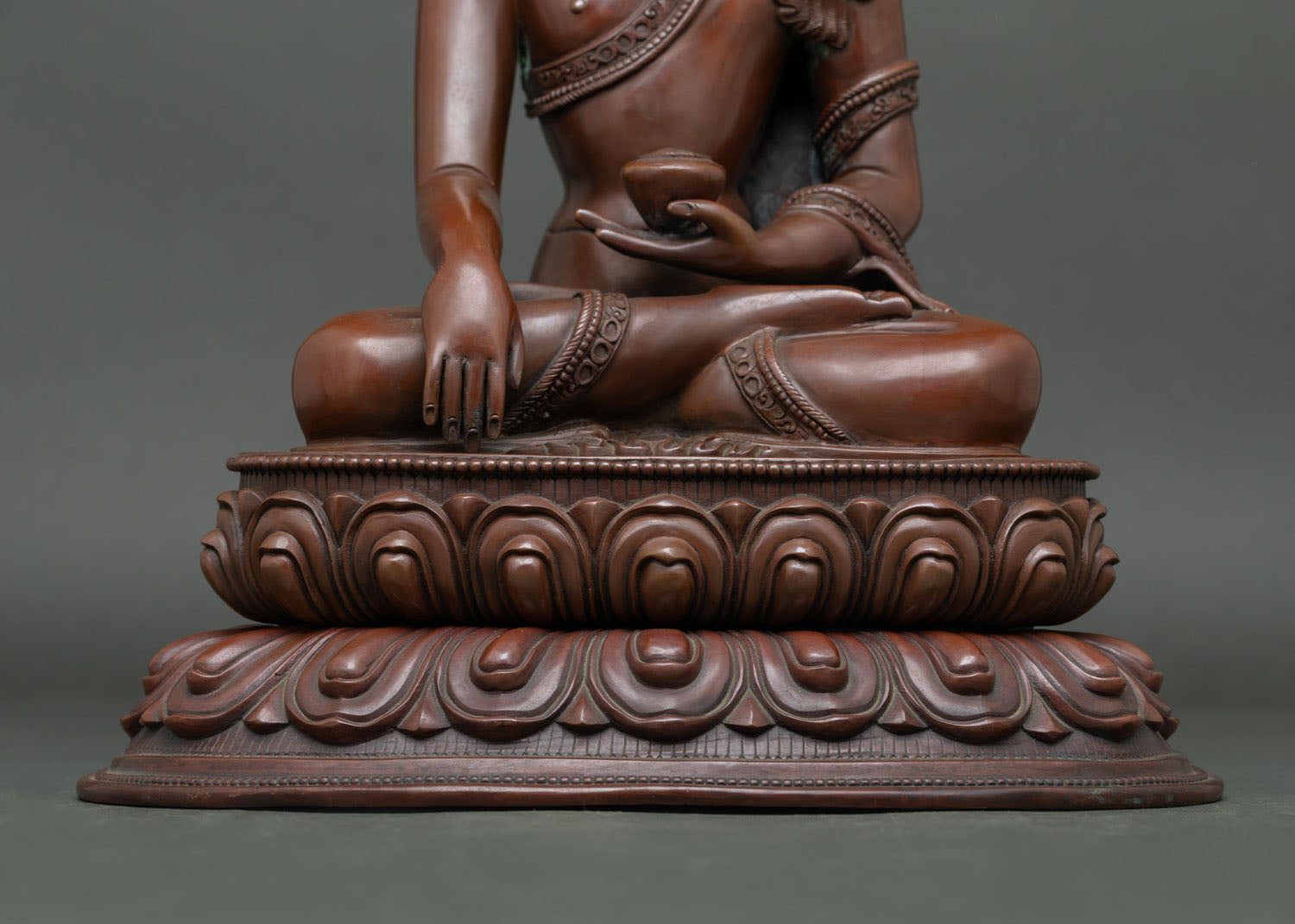 Oxidized Copper Shakyamuni Buddha Statue | Handcrafted in Nepal
